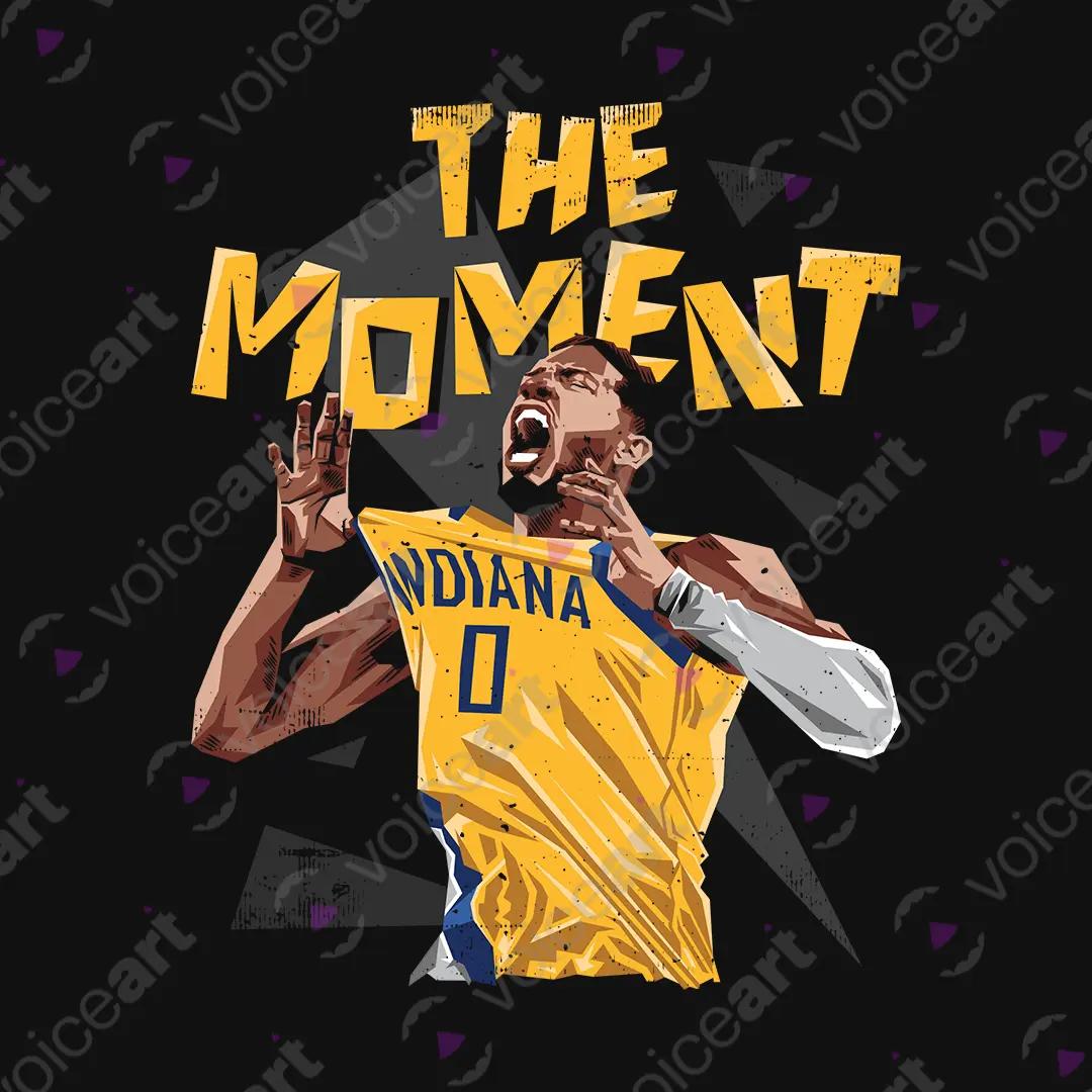 VOICEART Black Watermark Tyrese The Moment Sports Graphic Tee for Basketball Fans Short Sleeve T-Shirt for Men and Women
