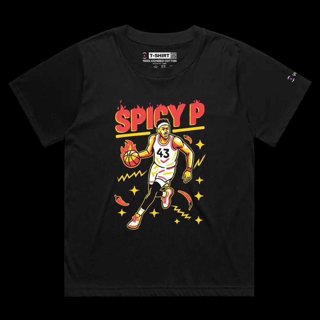 VOICEART Black Female Loose Spicy Cameroonian Sports Graphic Fan Art Tee for Basketball Fans Sleeve Shirt for Men and Women