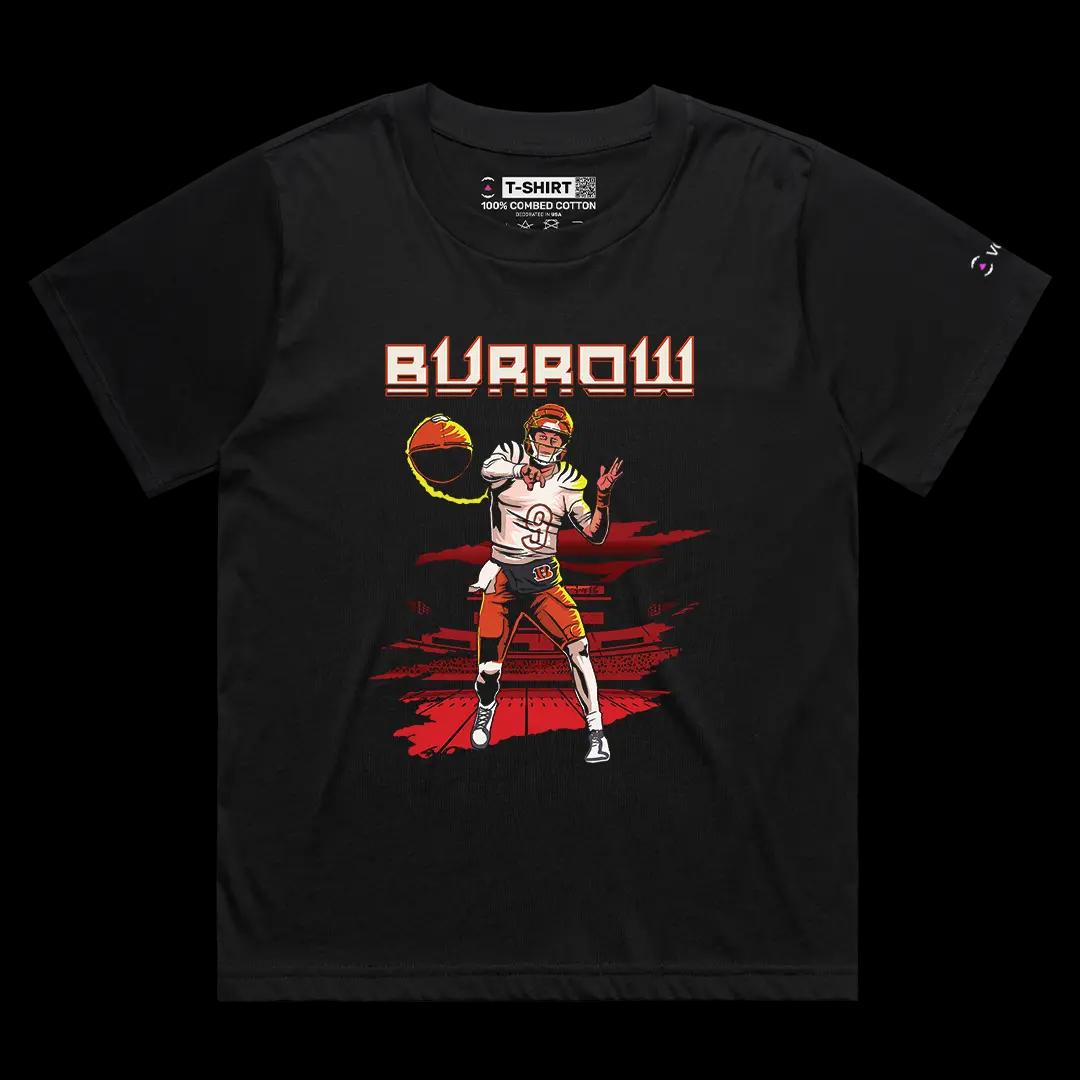 VOICEART Black Female Loose Tiger Quarterback Sports Graphic Tee for Football Fans Short Sleeve TShirt for Men and Women v2