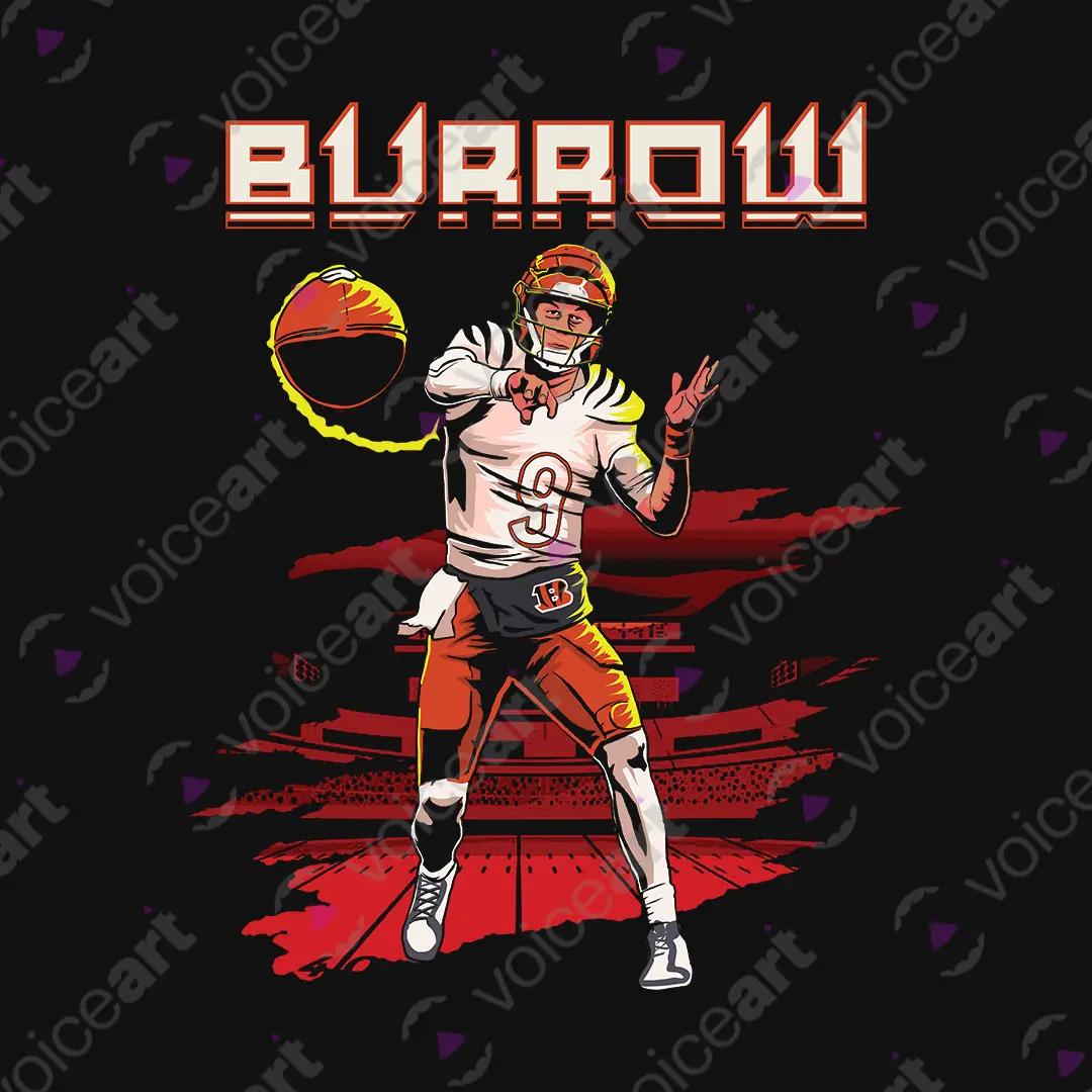VOICEART Black Watermark Tiger Quarterback Sports Graphic Tee for Football Fans Short Sleeve TShirt for Men and Women v2