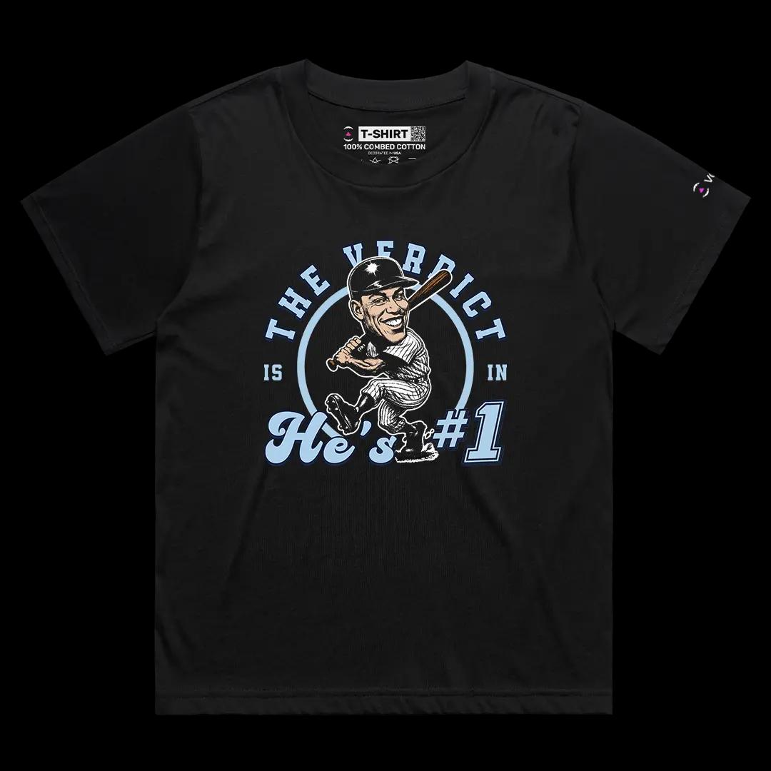 VOICEART Black Female Loose Judges Verdict Sports Premium Graphic for Baseball Fans TShirt for Men and Women