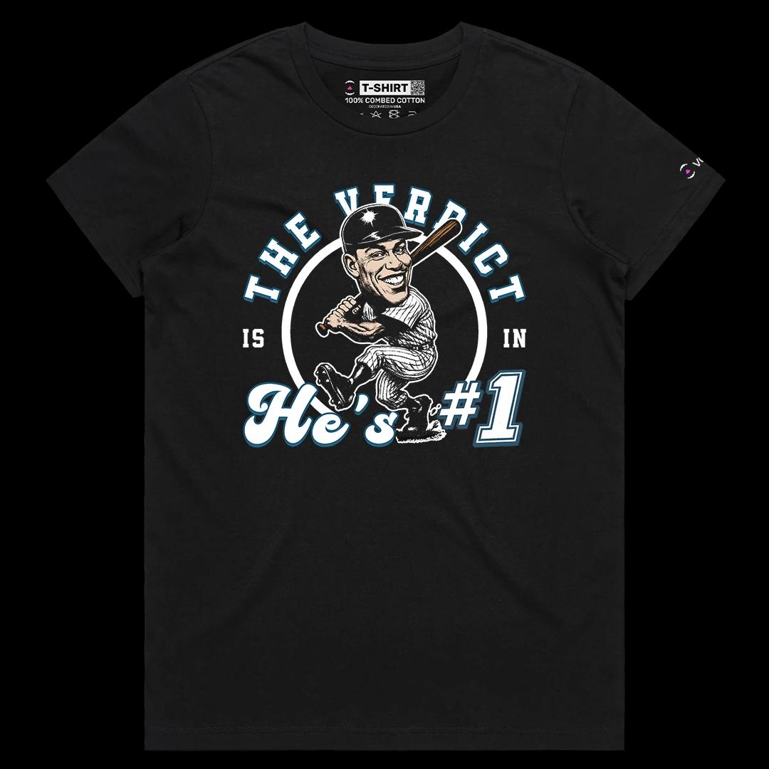 VOICEART Black Female Regular Judges Verdict Sports Premium Graphic for Baseball Fans TShirt for Men and Women