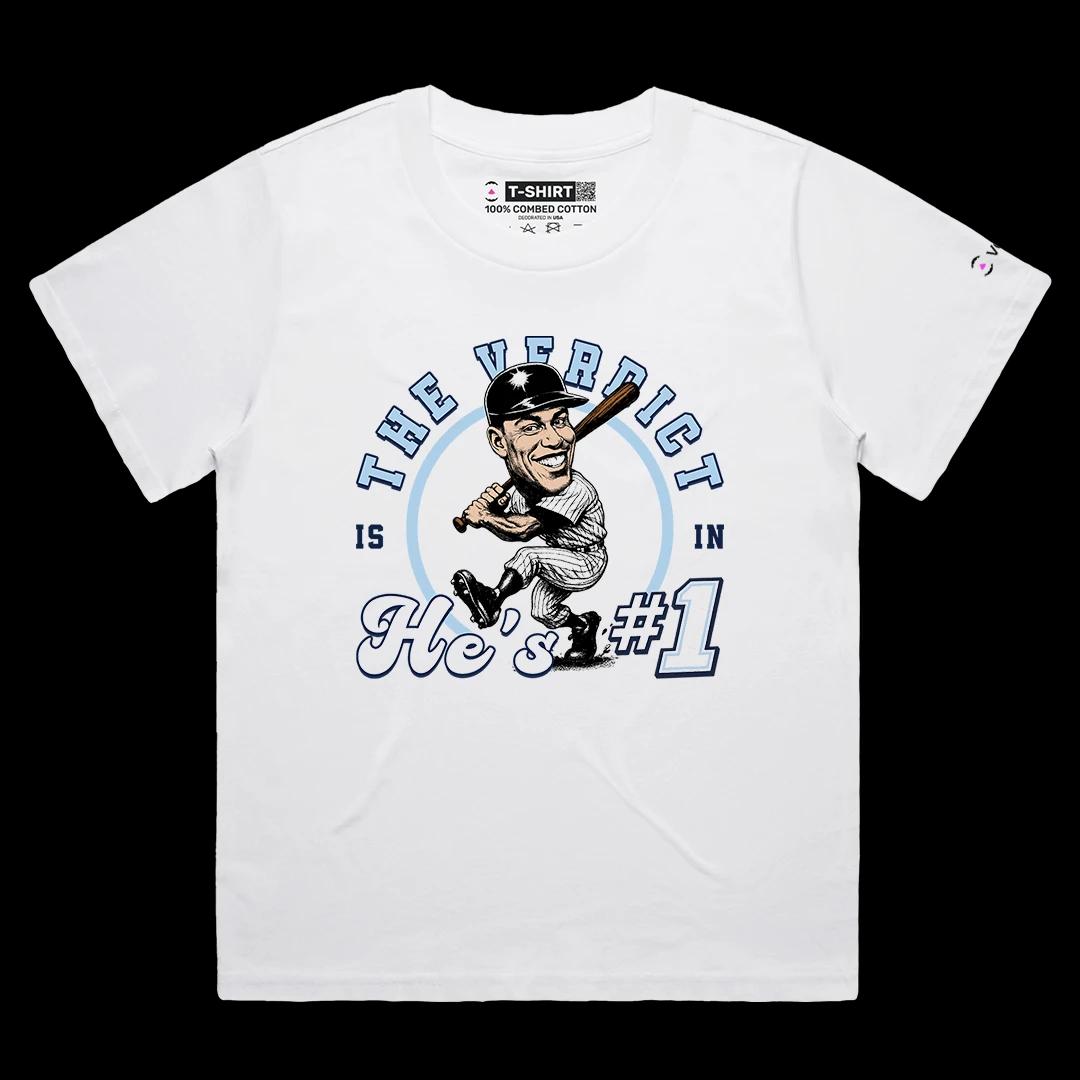 VOICEART White Female Loose Judges Verdict Sports Premium Graphic for Baseball Fans TShirt for Men and Women