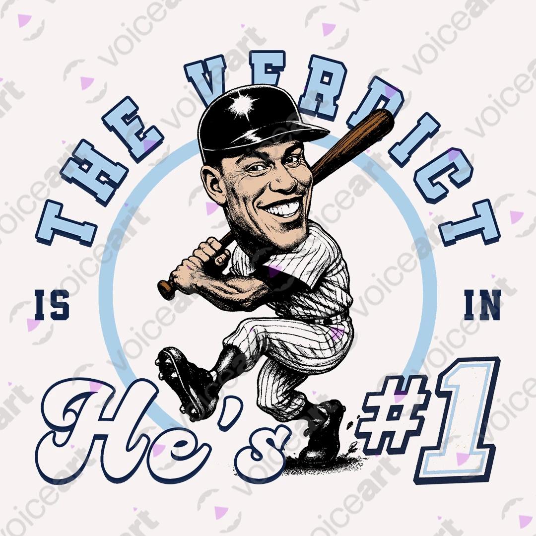 VOICEART White Watermark Judges Verdict Sports Premium Graphic for Baseball Fans TShirt for Men and Women