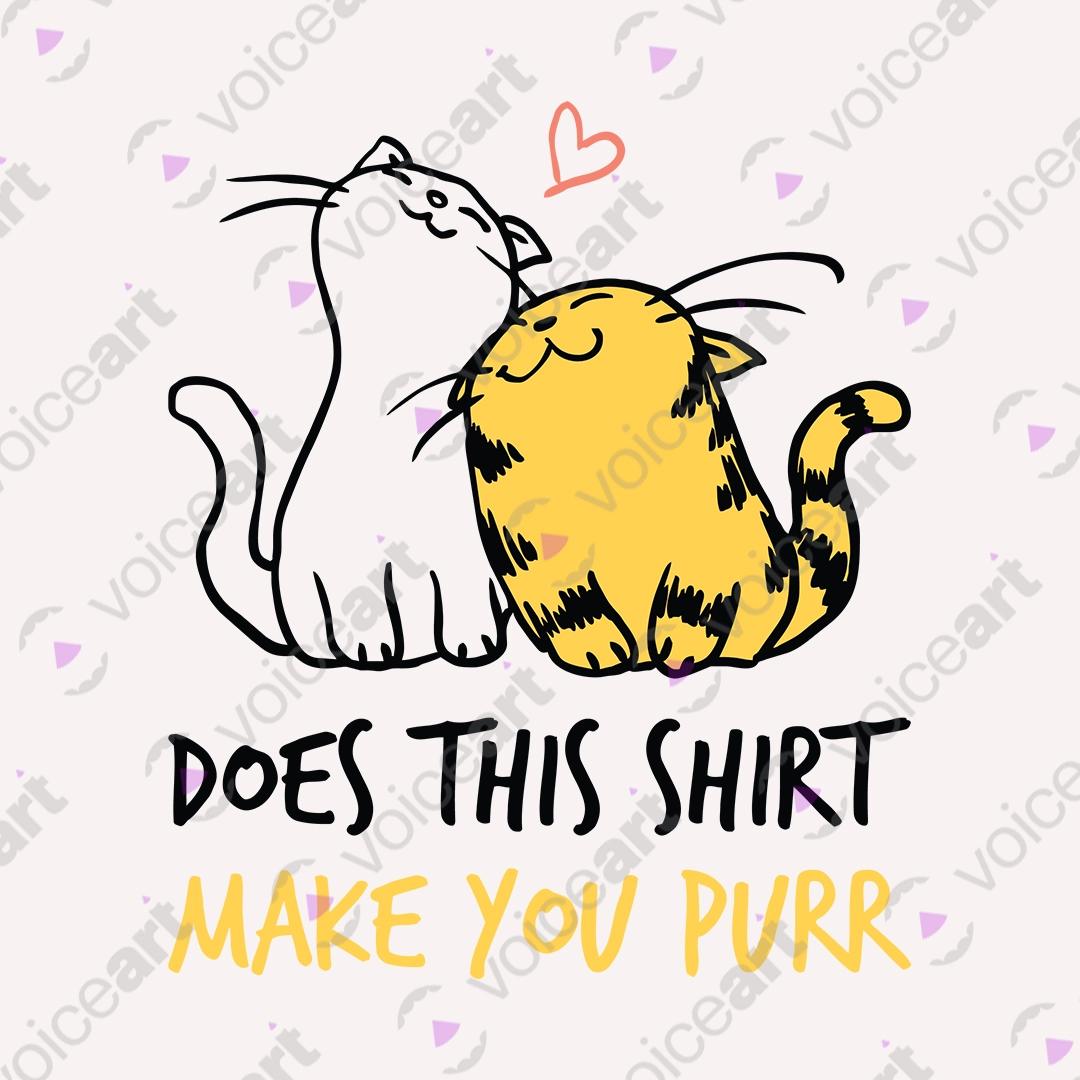 VOICEART White Watermark Loving Cats Romantic Animals Graphic Tee for Couples Short Sleeve T-Shirt for Men and Women