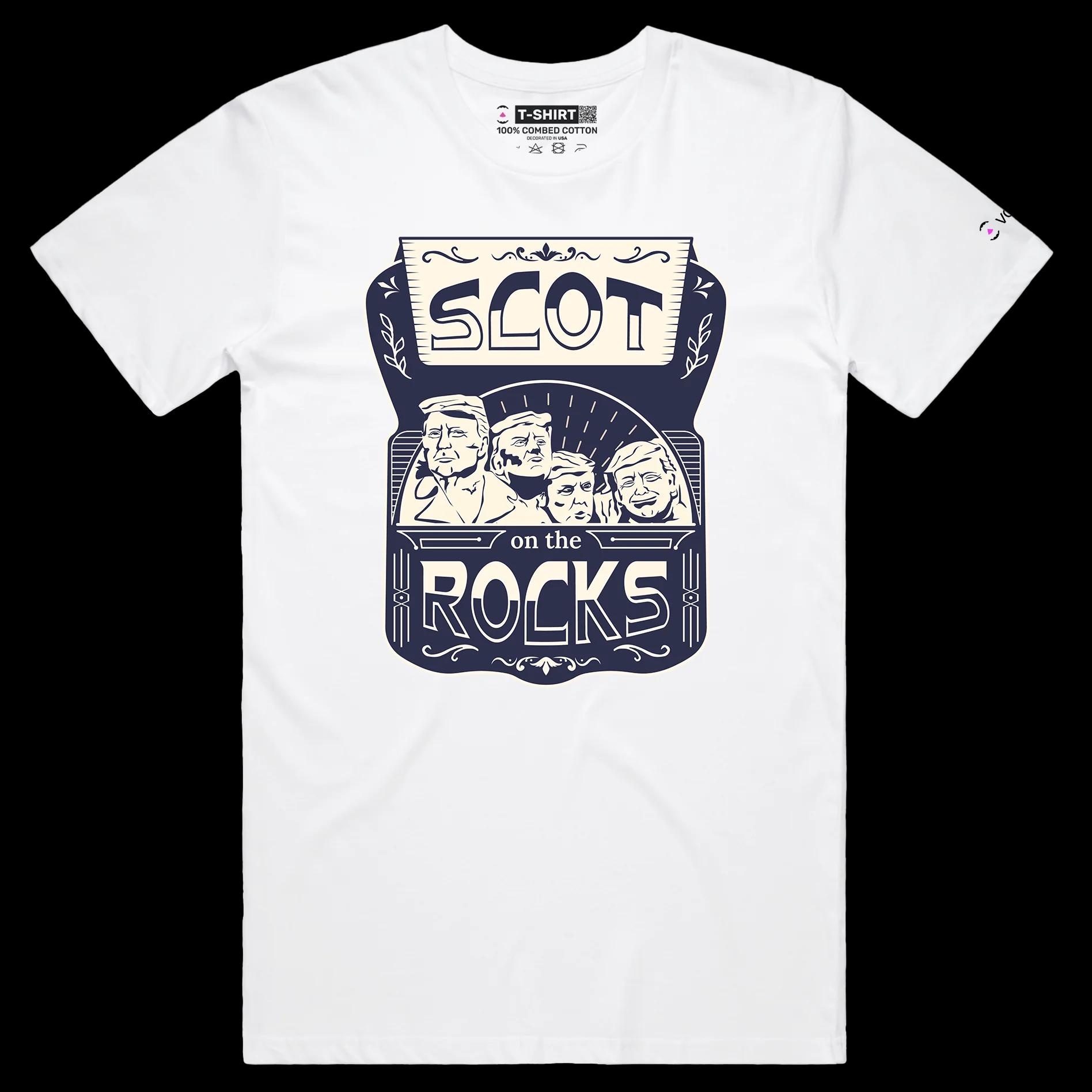 VOICEART White Male Regular President Trump Mount Rushmore T-Shirt Politics MAGA Patriotism Premium Quality Graphic Tee v3
