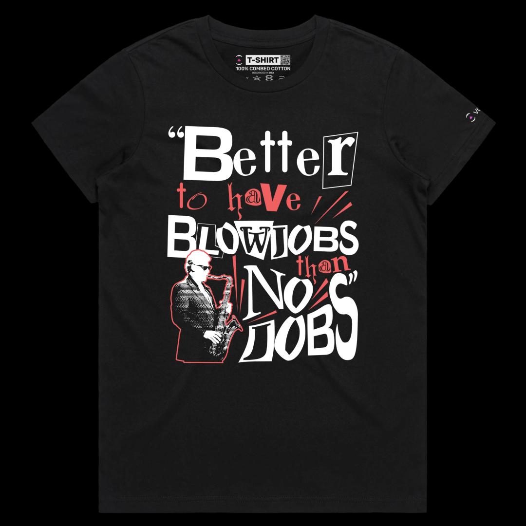 VOICEART Black Female Regular President Clinton Funny Quote Political T-Shirt Premium Graphic Monica Lewinsky Love Affair