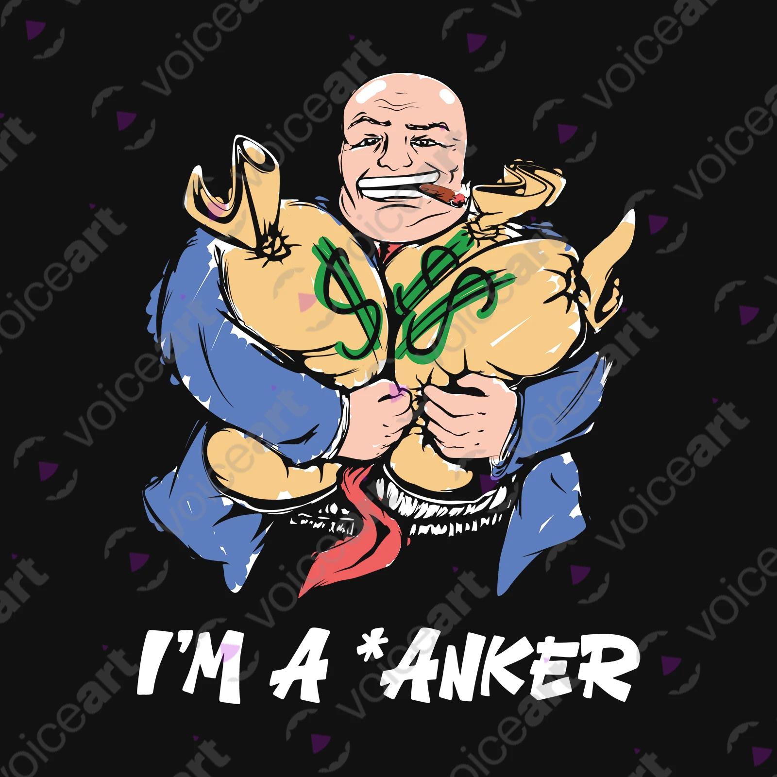 VOICEART Black Watermark A Man with Money Bags Funny TShirt Premium Quality Graphic Insulting Tee with Play on Words