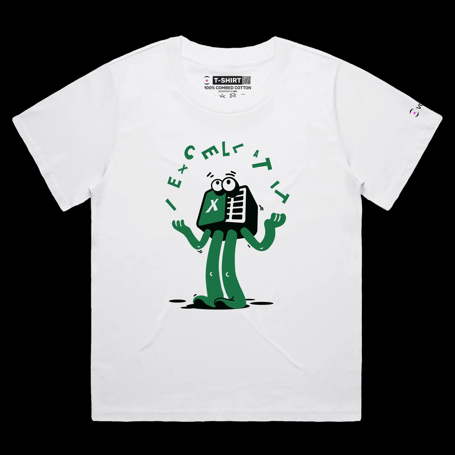 VOICEART White Female Loose Lactose Intolerant Funny tShirt Premium Graphic Design Milk Carton Prosthetic Leg Wordplay Tee
