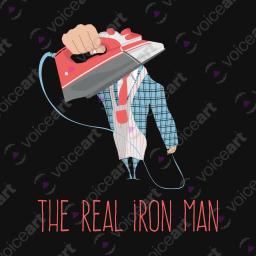 A Man Ironing That’S Off The Cuffs_Watermark Black