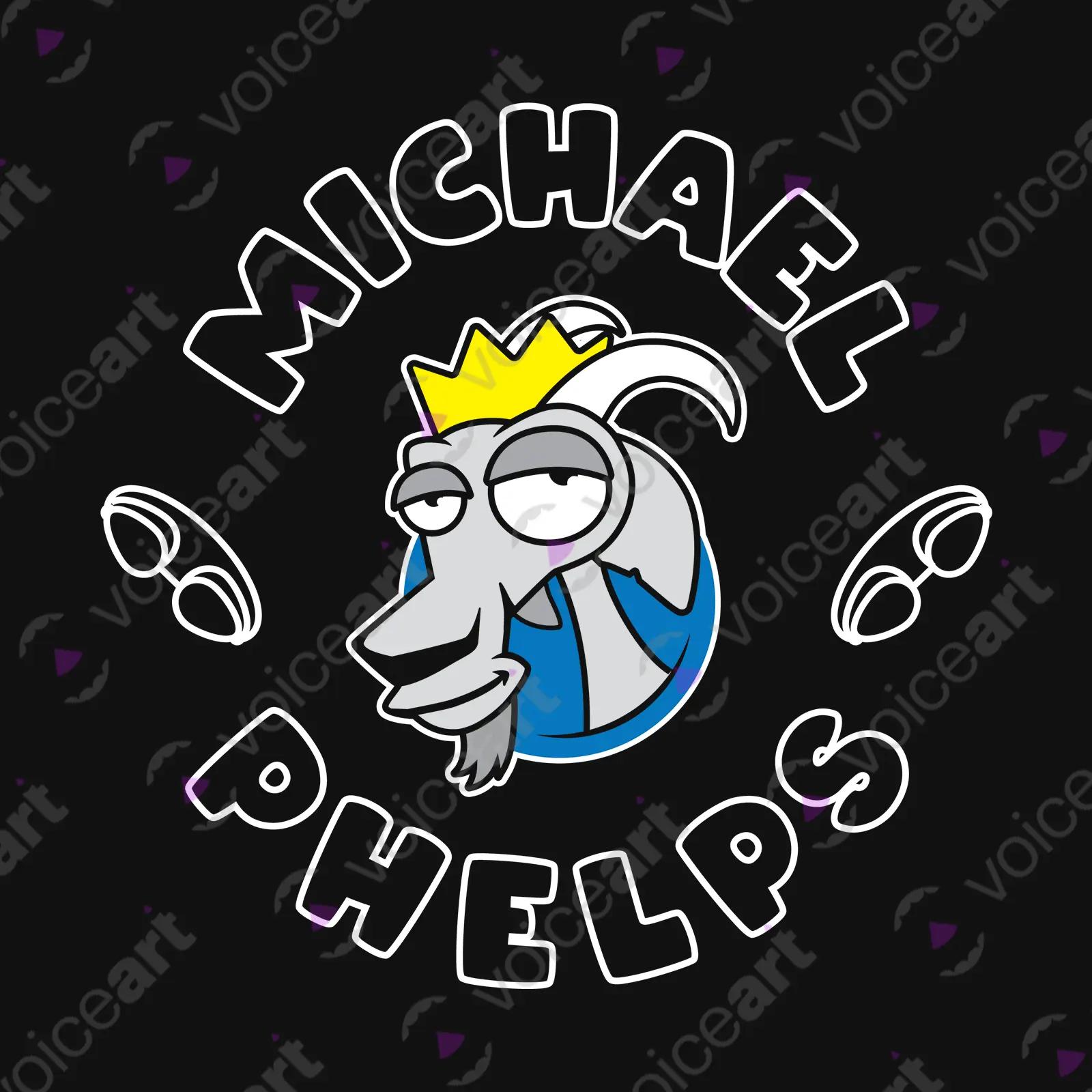 VOICEART Black Watermark Phelps The GOAT Series T-Shirt Premium Graphic Americas Own Superstar Tee for Swimming Fans