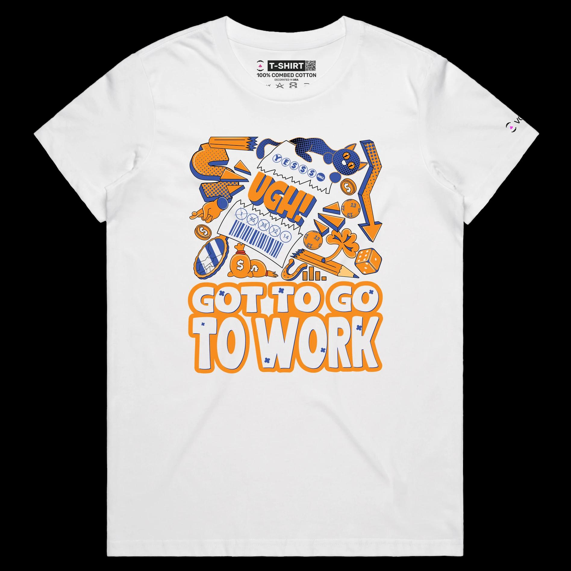 VOICEART White Female Regular Ripped Lottery Ticket Funny T-Shirt with Premium Graphic Design Gambling and Finances Tee