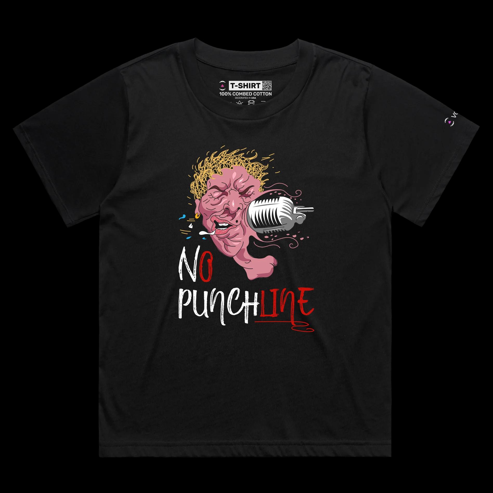 VOICEART Black Female Loose Funny Boxing T-Shirt with Premium Quality Graphic and No Punchline Sports Knockout Wordplay Tee