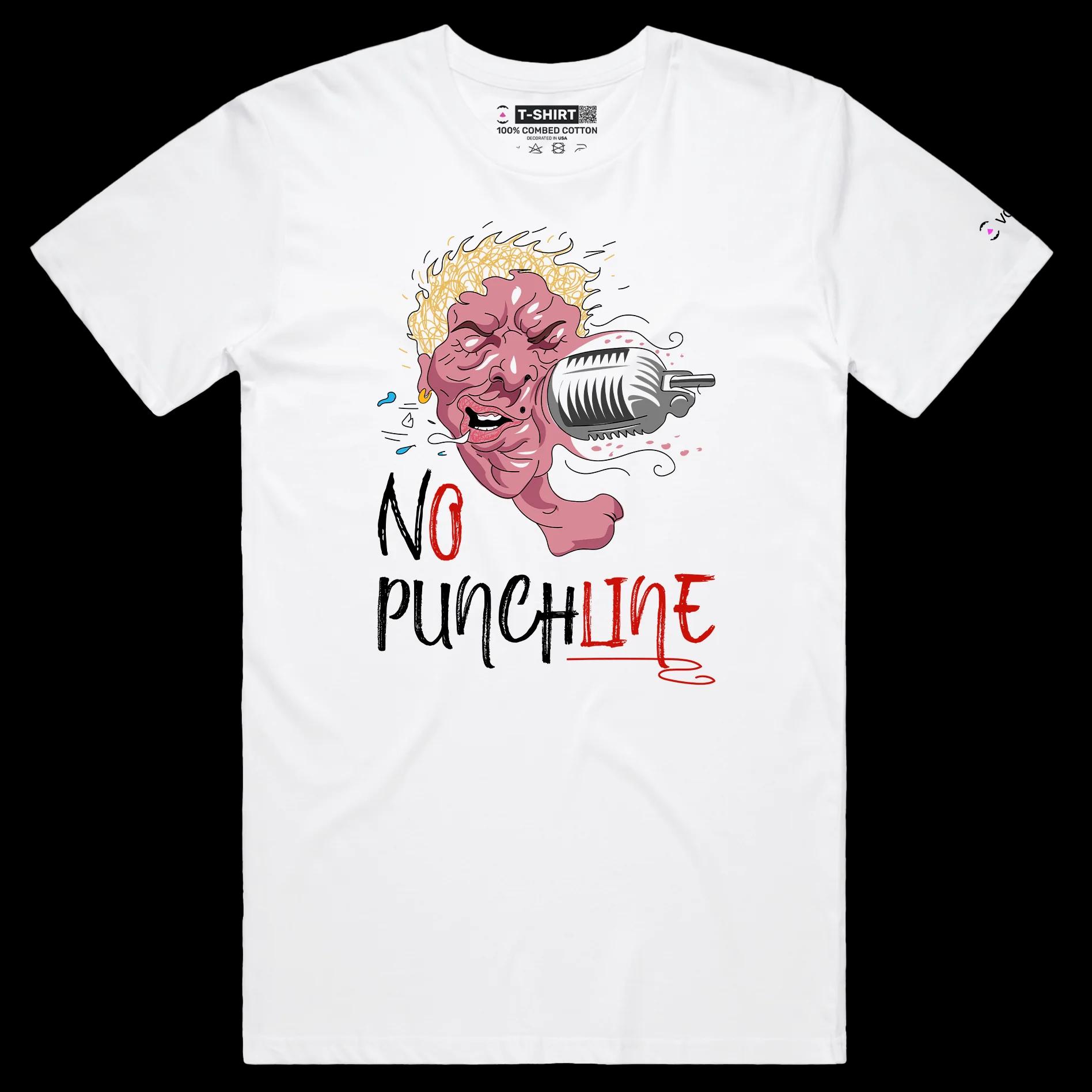 VOICEART White Male Regular Funny Boxing T-Shirt with Premium Quality Graphic and No Punchline Sports Knockout Wordplay Tee