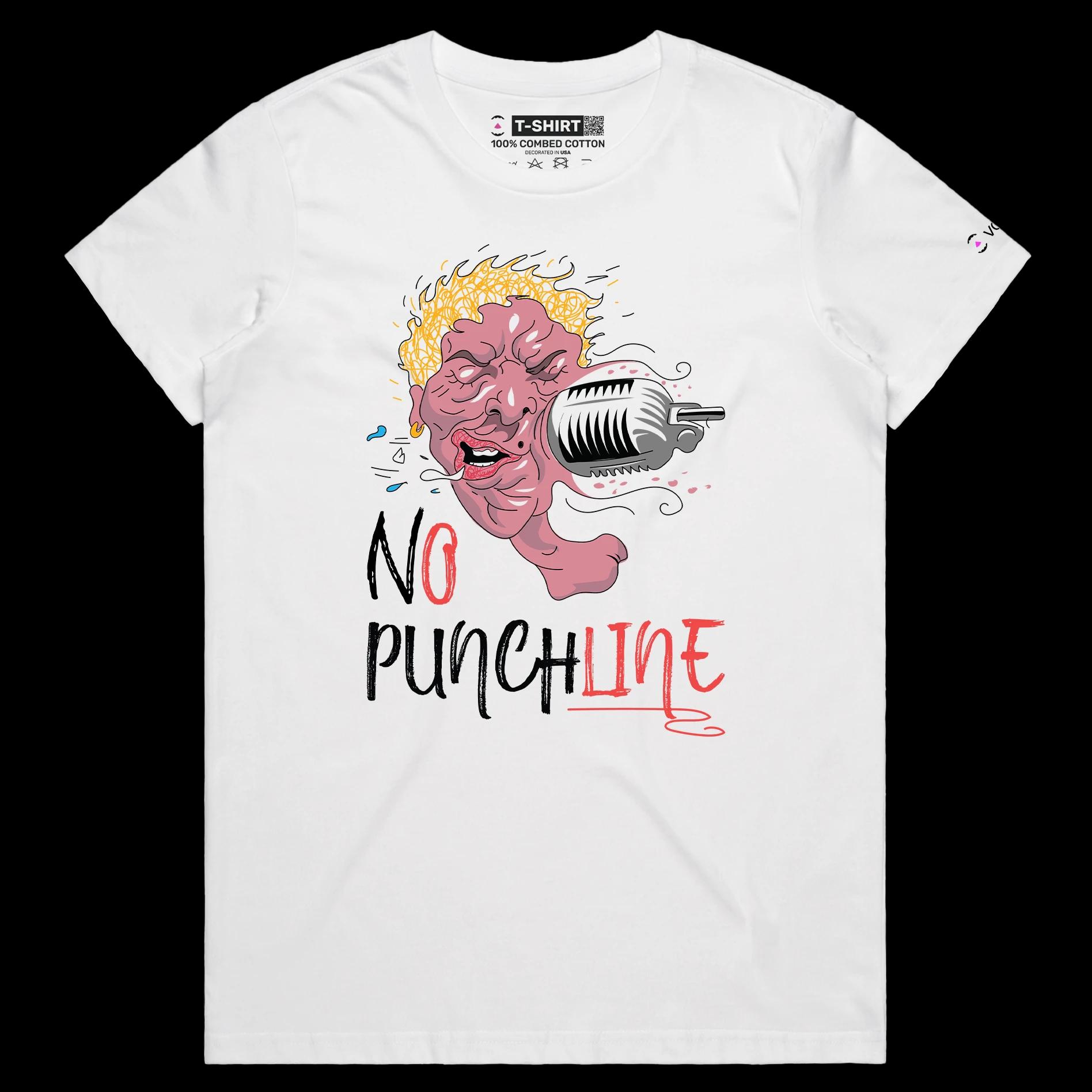 VOICEART White Female Regular Funny Boxing T-Shirt with Premium Quality Graphic and No Punchline Sports Knockout Wordplay Tee