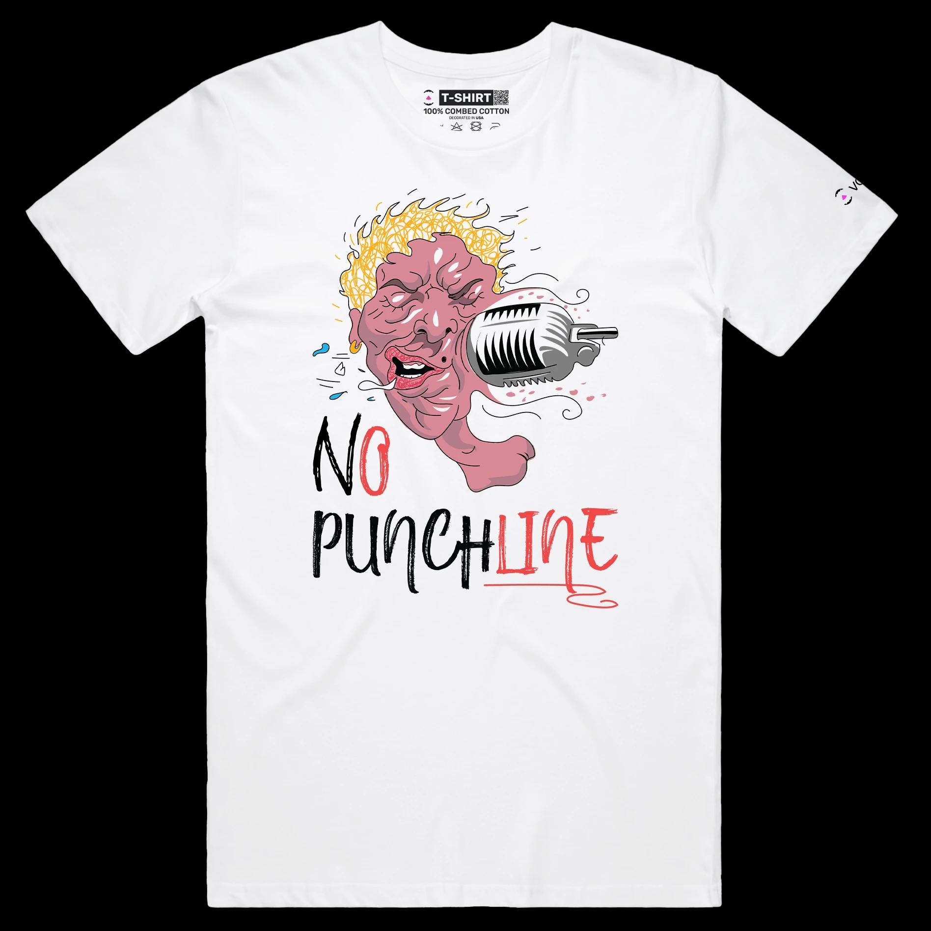 VOICEART White Male Regular Funny Boxing T-Shirt with Premium Quality Graphic and No Punchline Sports Knockout Wordplay Tee