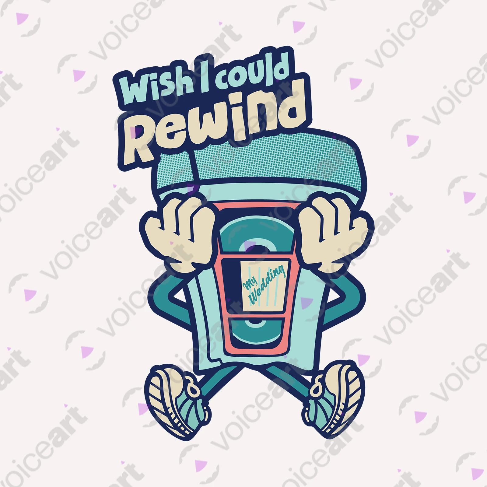 VOICEART White Watermark VHS Tape Funny T-Shirt with Premium Quality Graphic Design VCR Nostalgic Memory Lane Tee