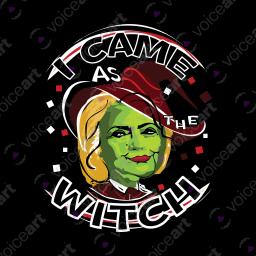 Witch Hillary Is Coming To The Party_Watermark Black