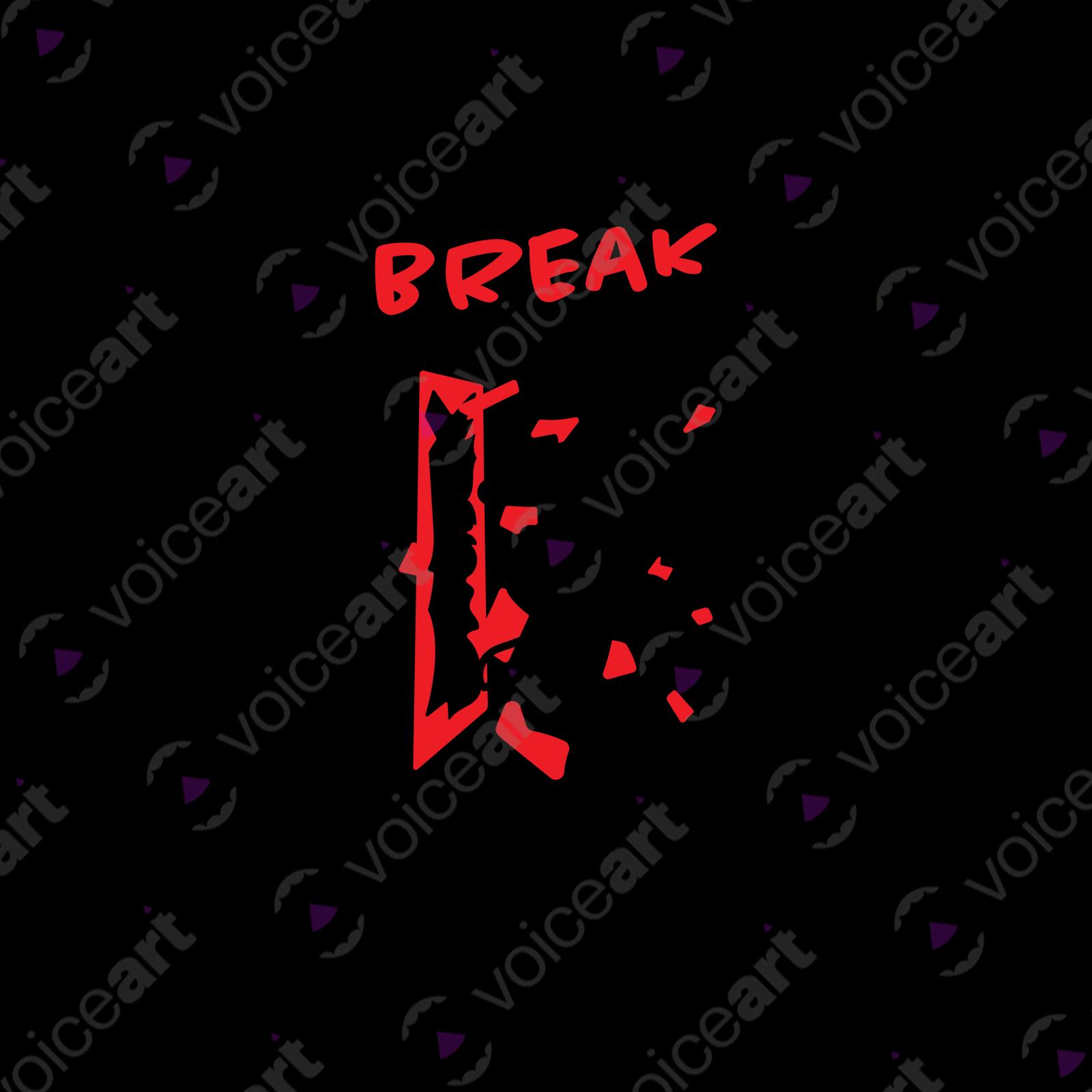 VOICEART White Watermark Stick Figure Breaking Through Glass Funny T-Shirt Premium Breaking Barriers Motivational Tee