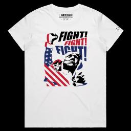 A Living Trump With A Bold Fist Pump_Female MAPLE White