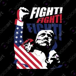A Living Trump With A Bold Fist Pump_Watermark Black