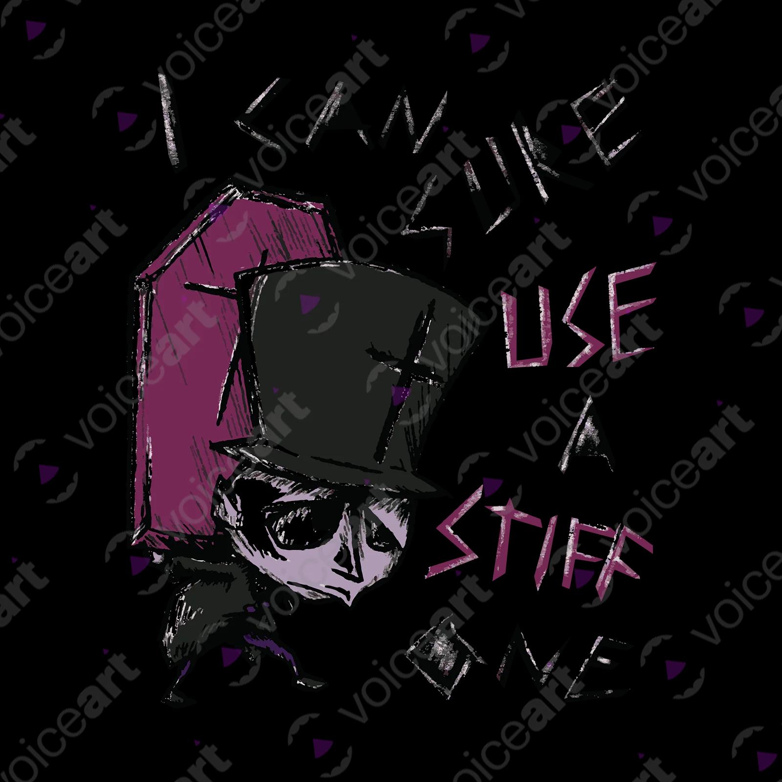 VOICEART White Watermark Undertaker with a Coffin Funny T-Shirt with Premium Quality Graphic Stiff Dark Humor Tee
