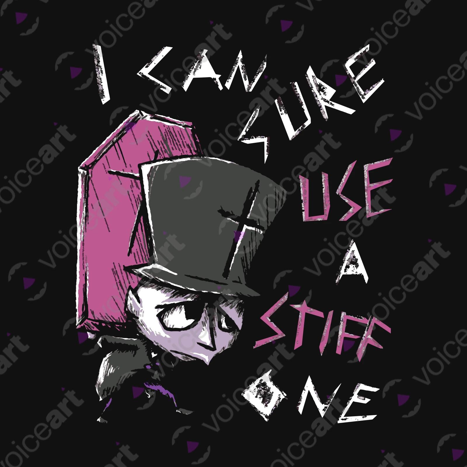 VOICEART Black Watermark Undertaker with a Coffin Funny T-Shirt with Premium Quality Graphic Stiff Dark Humor Tee