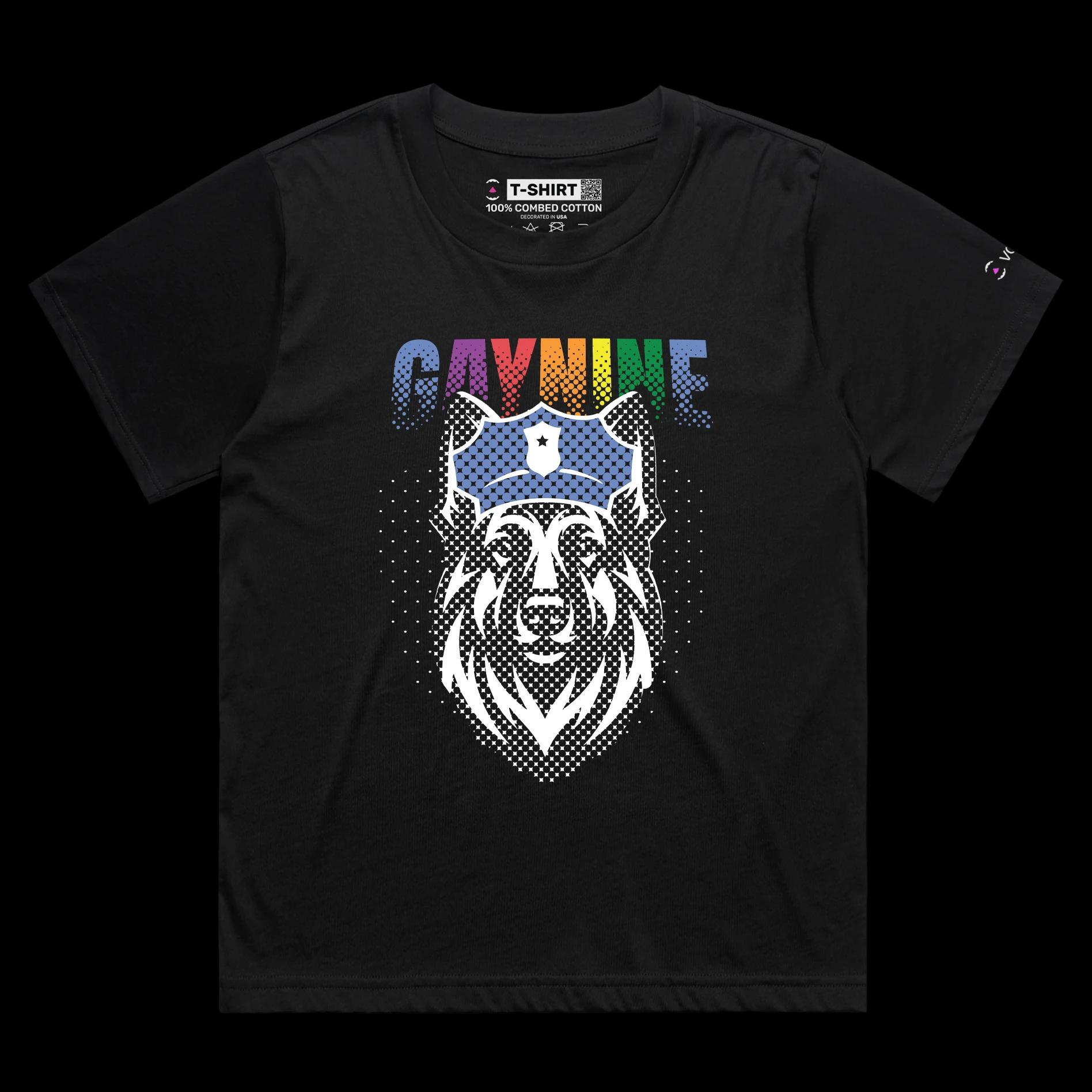 VOICEART Black Female Loose German Shepherd Gay 9 Funny Shirt Premium Graphic LGBTQ Pride Dog Tee Play on Words for Adults