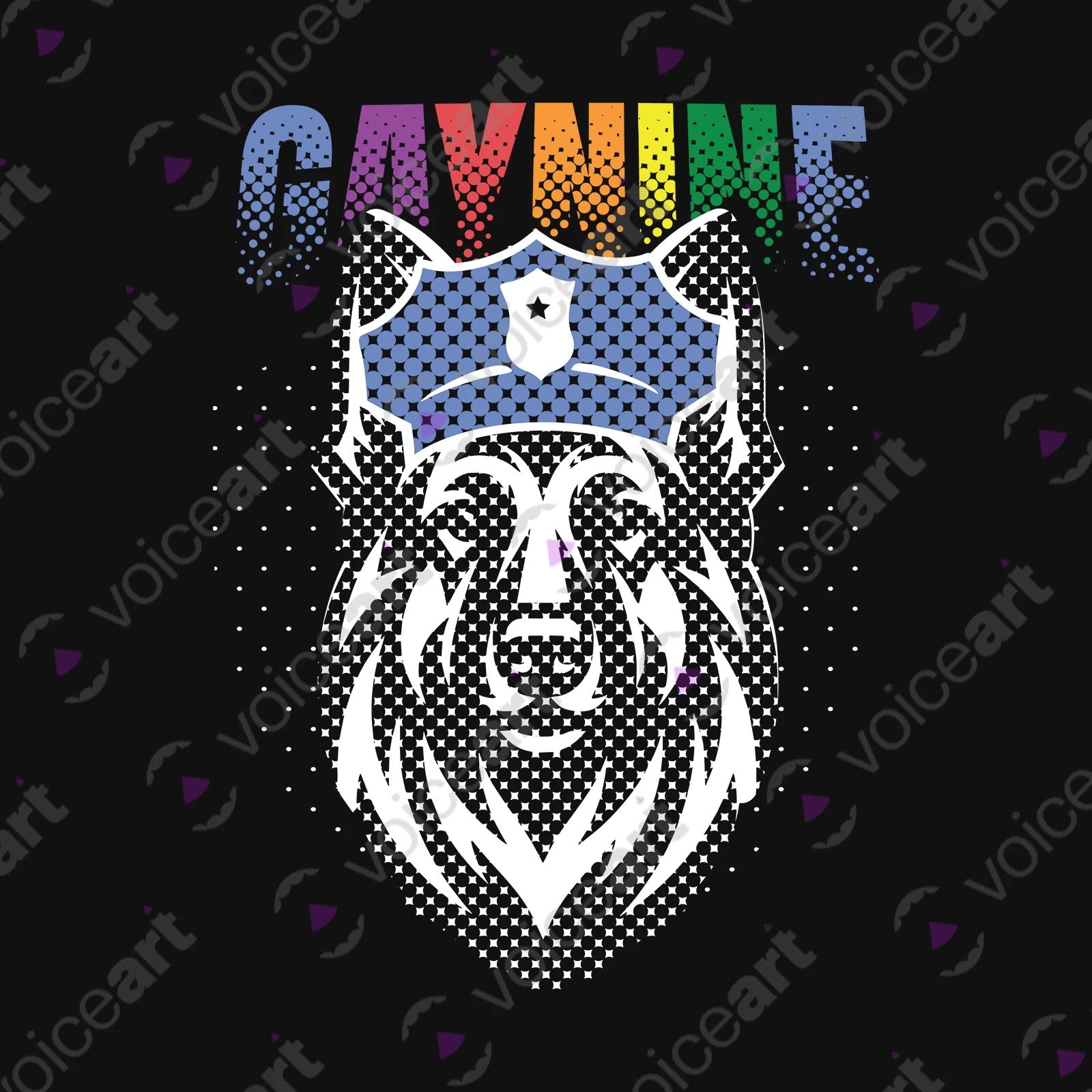 VOICEART Black Watermark German Shepherd Gay 9 Funny Shirt Premium Graphic LGBTQ Pride Dog Tee Play on Words for Adults