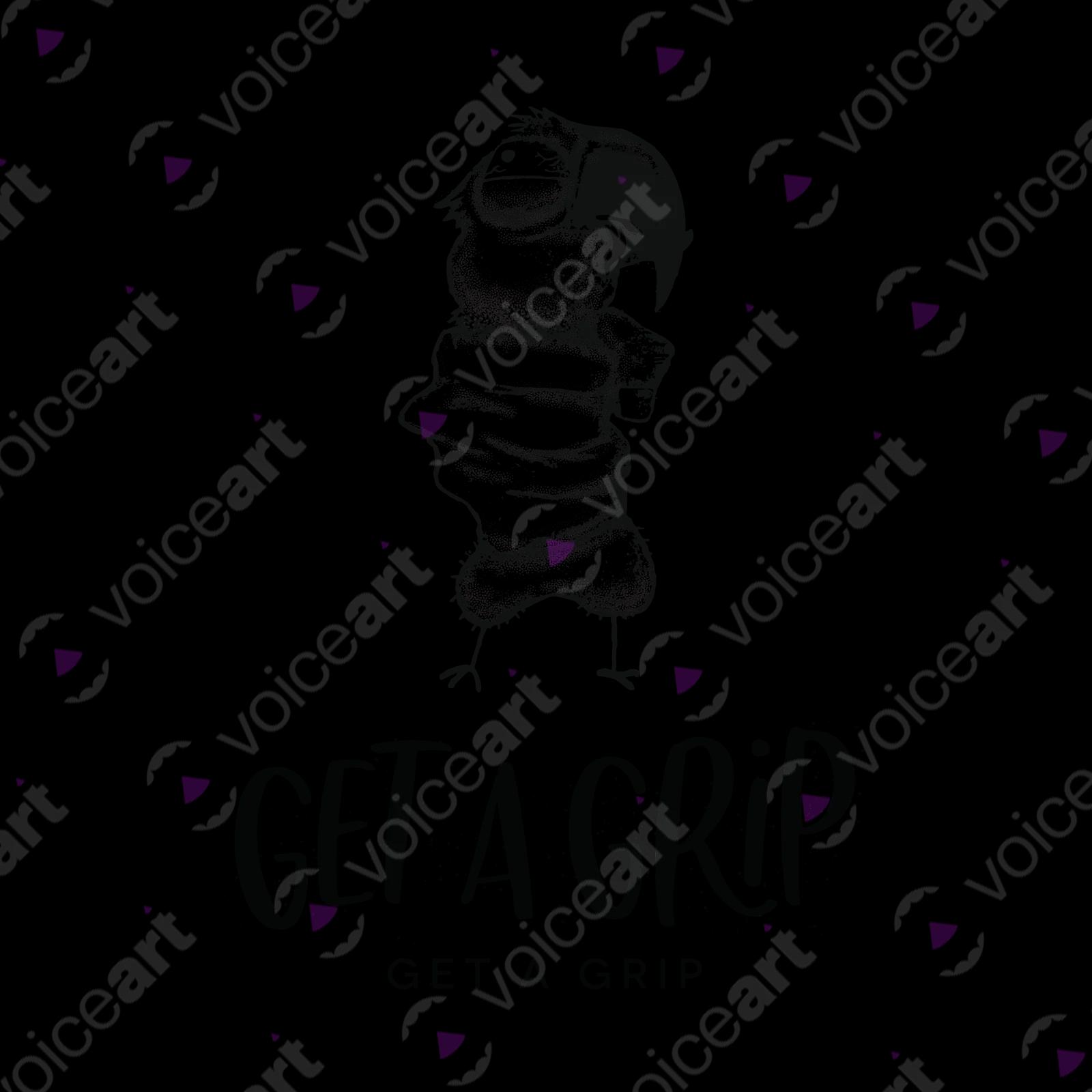 VOICEART White Watermark Choking the Parrot Funny Animals T-Shirt Premium Quality Graphic Design Get a Grip Wordplay Tee