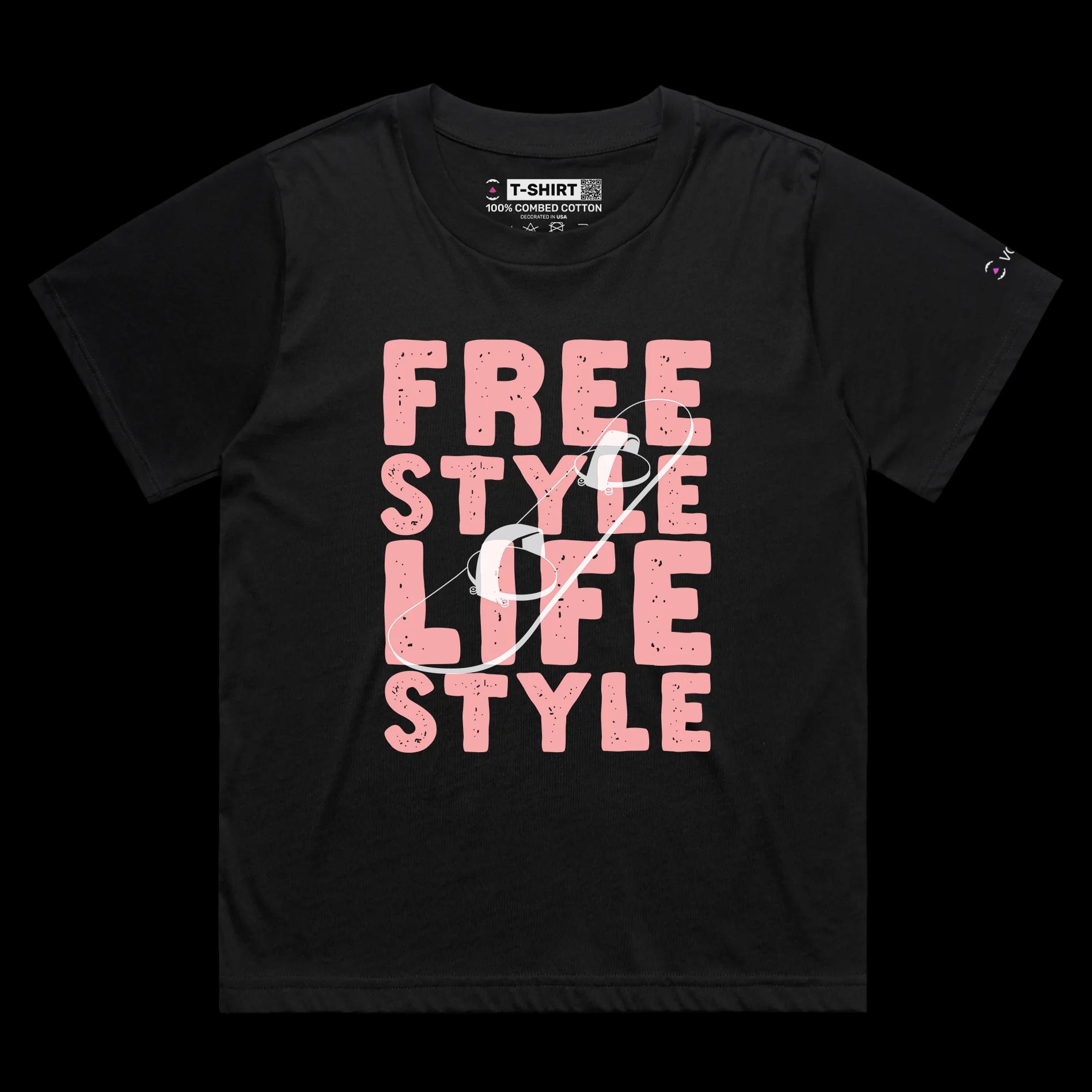 VOICEART Black Female Loose Snowboard Freestyle Lifestyle shirt Premium Quality Winter Sports Tee for Snowboarding Lovers