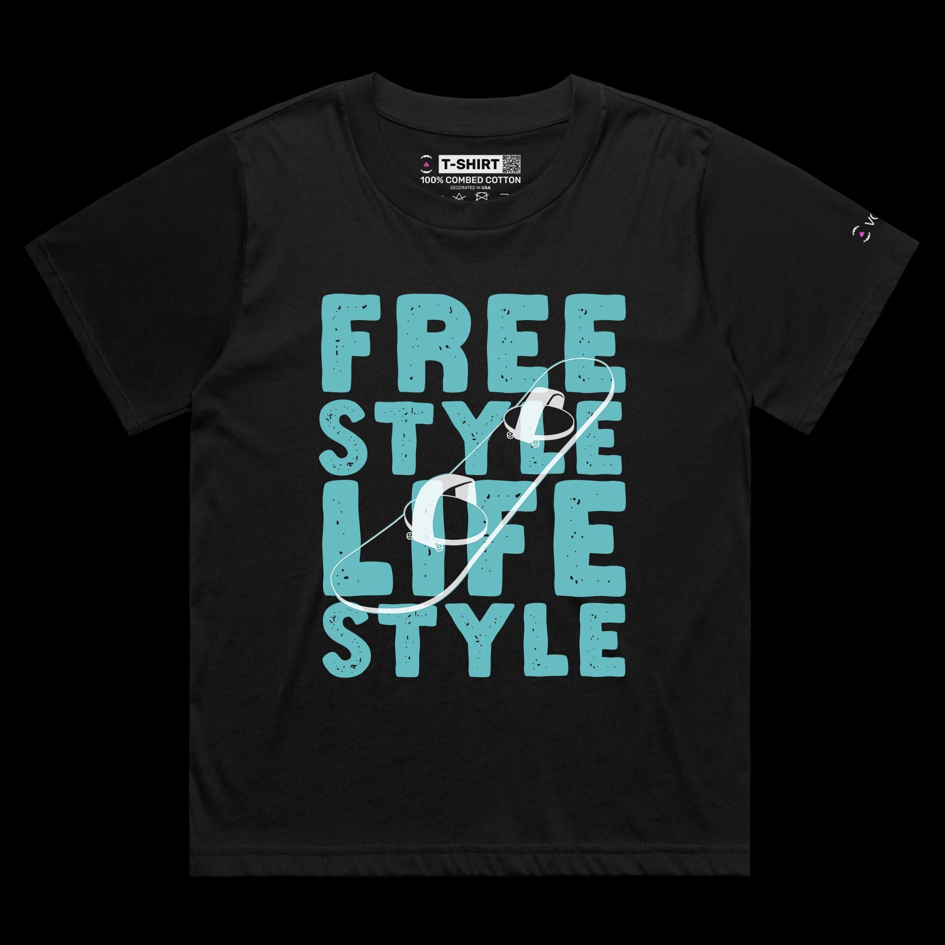 VOICEART Black Female Loose Snowboard Freestyle Lifestyle shirt Premium Quality Winter Sports Tee for Snowboarding Lovers