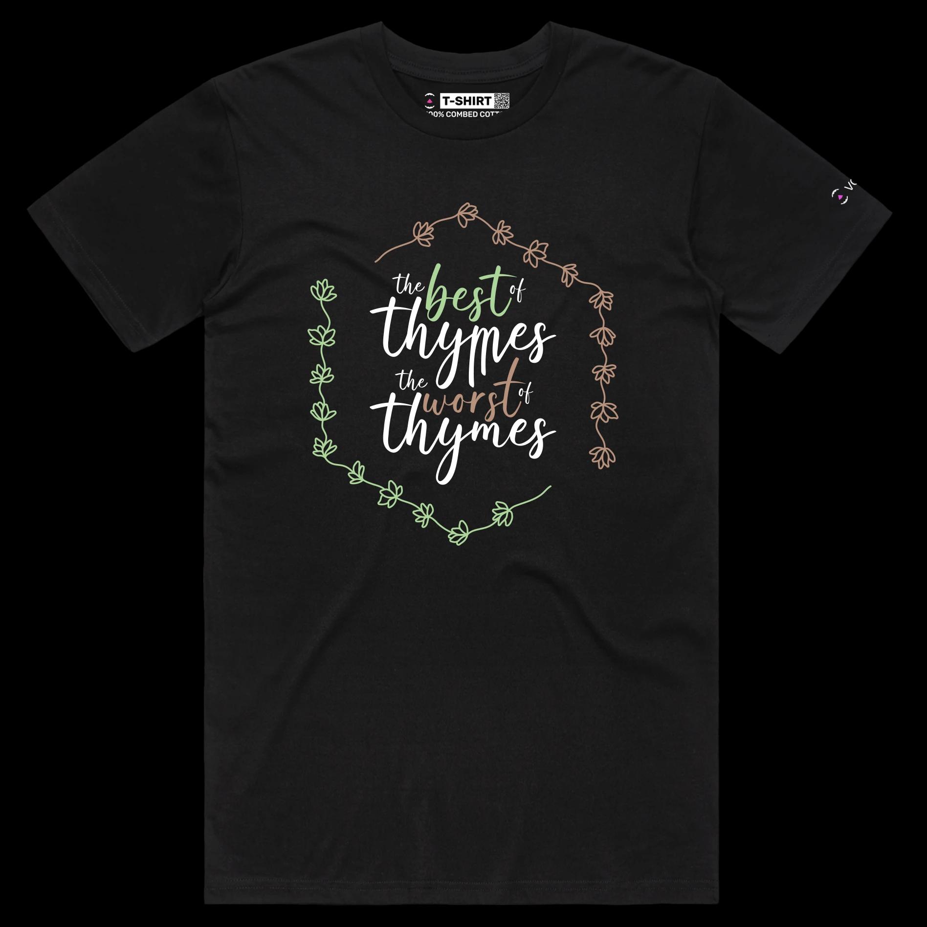 VOICEART Black Male Regular Herbs and Plants Funny Wordplay T-Shirt with Premium Graphic Design Food and Spices Tee