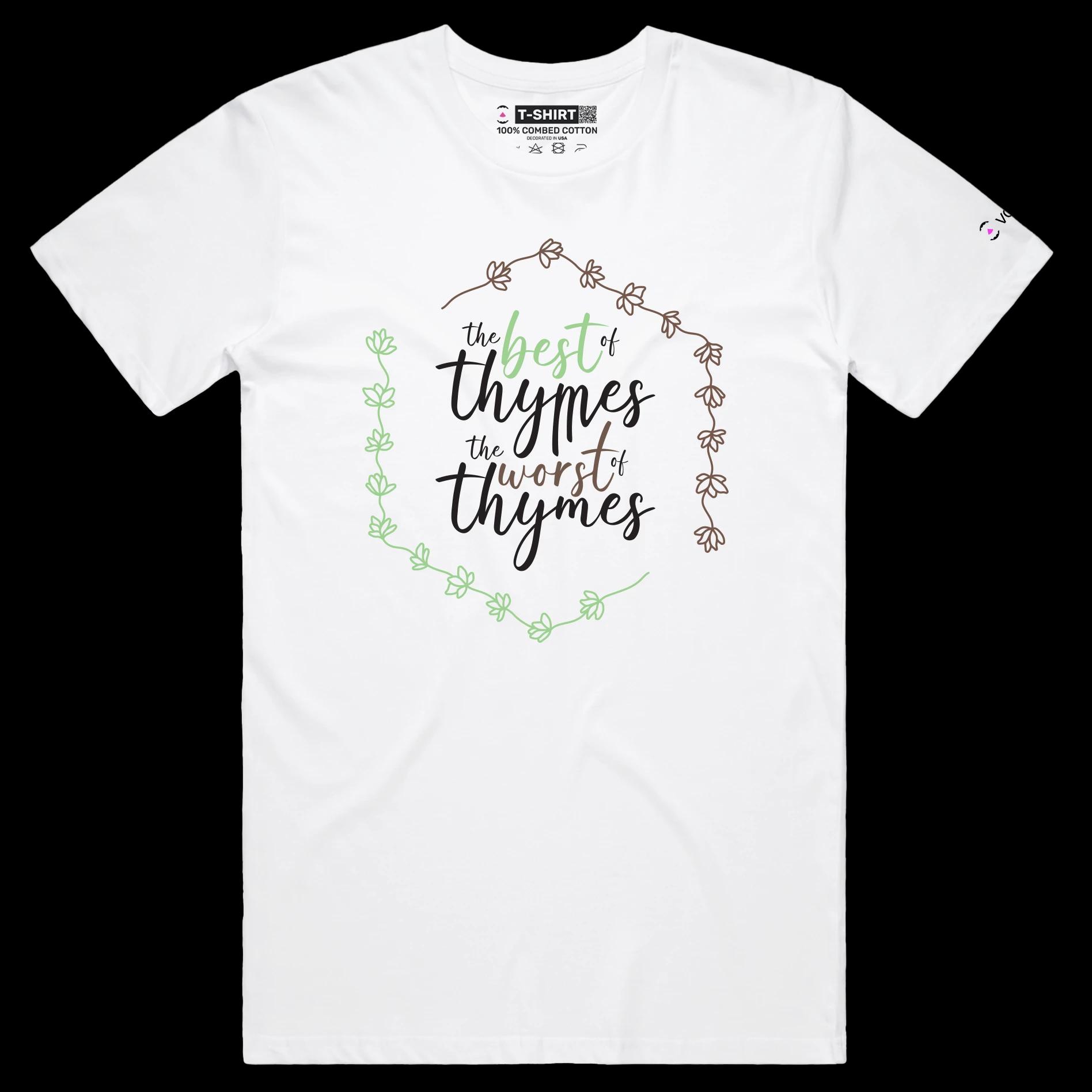 VOICEART White Male Regular Herbs and Plants Funny Wordplay T-Shirt with Premium Graphic Design Food and Spices Tee