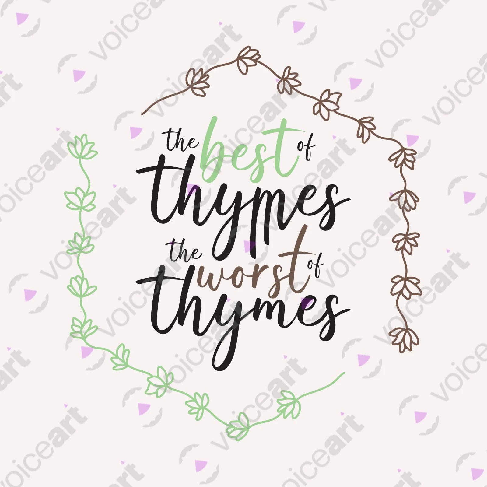 VOICEART White Watermark Herbs and Plants Funny Wordplay T-Shirt with Premium Graphic Design Food and Spices Tee