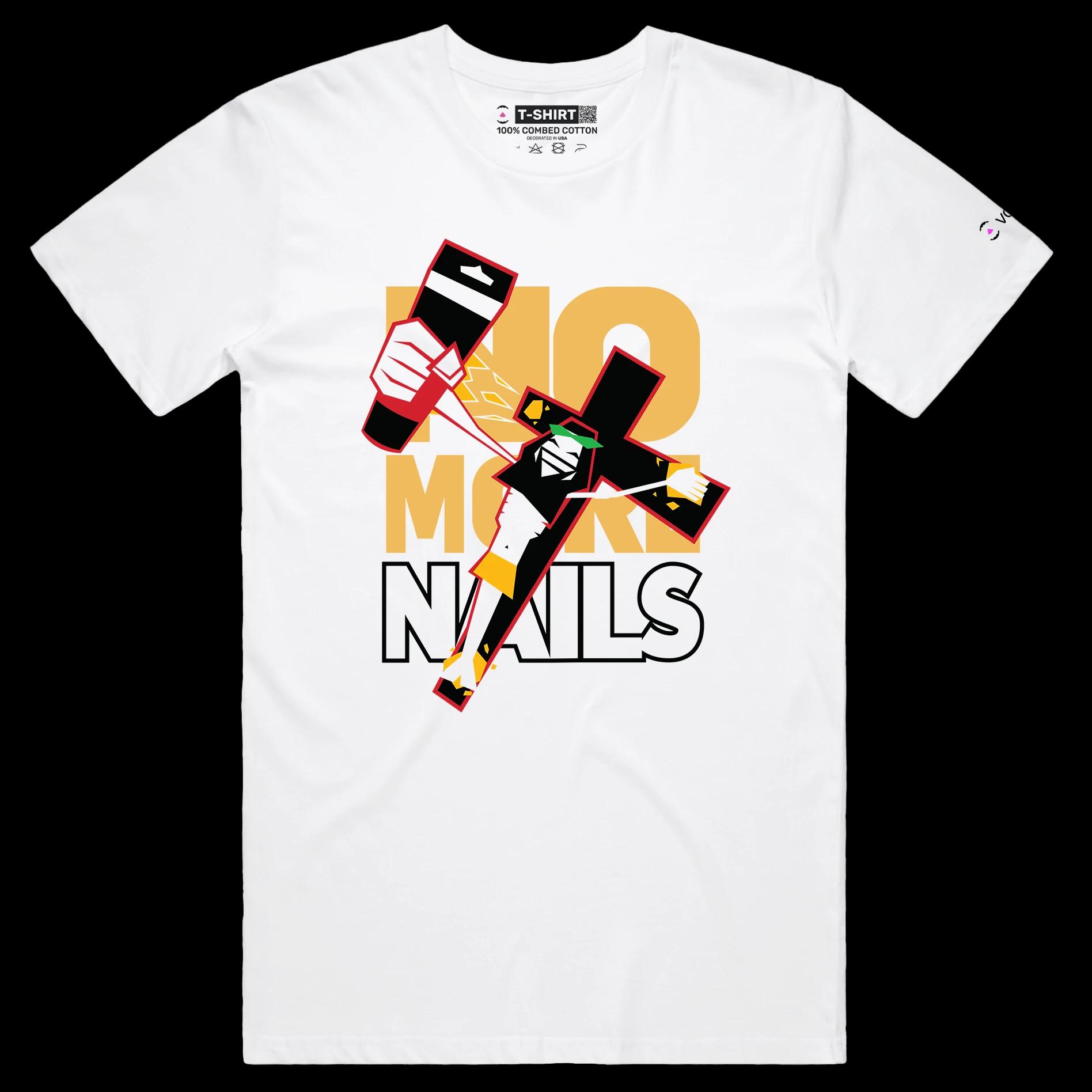 VOICEART White Male Regular Jesus Christ Glued to the Cross Offensive T-Shirt Premium Graphic Design Sarcastic Religio Tee