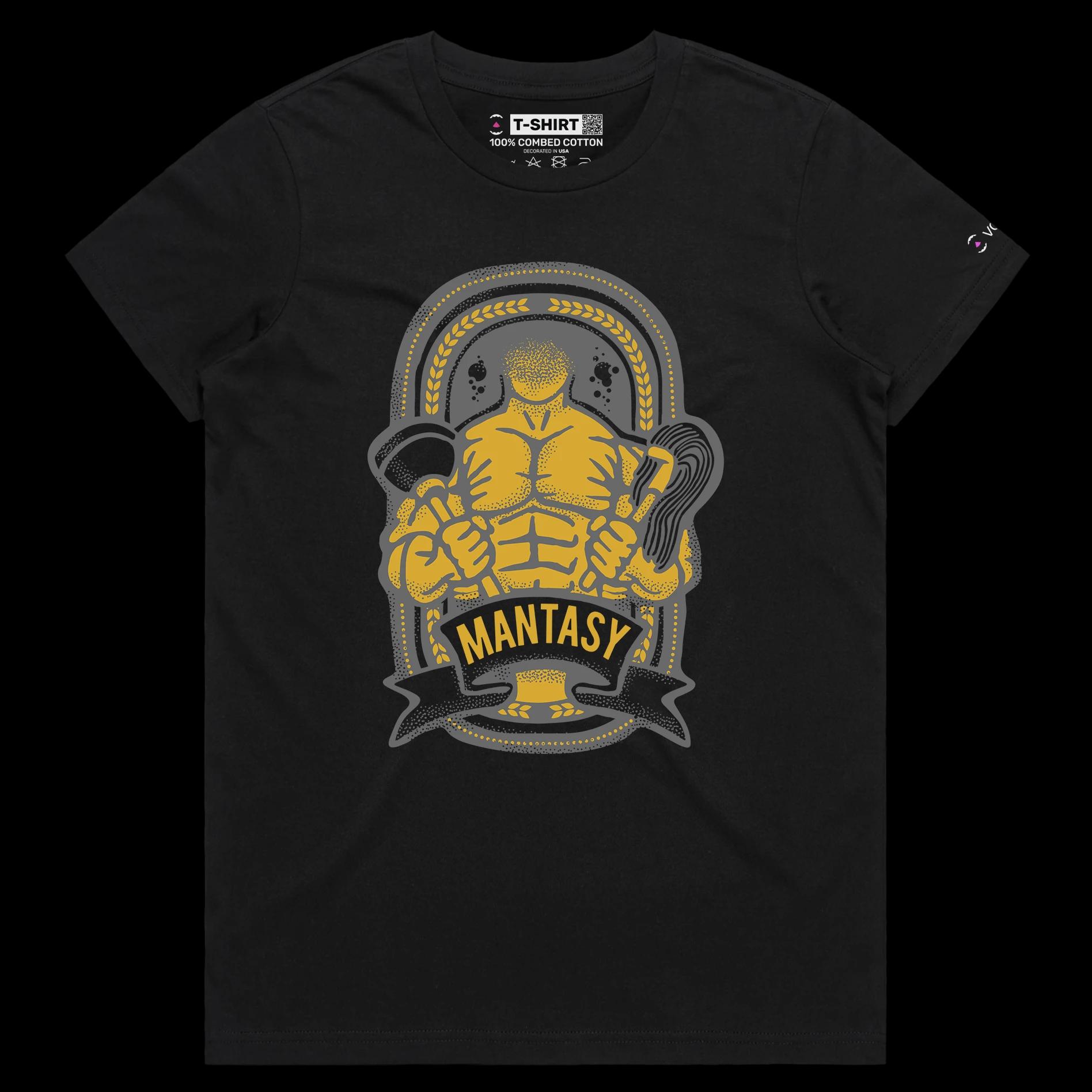 VOICEART Black Female Regular Man Maid Role Reversal Funny TShirt Premium Quality Graphic Design House Chores Tee Wordplay