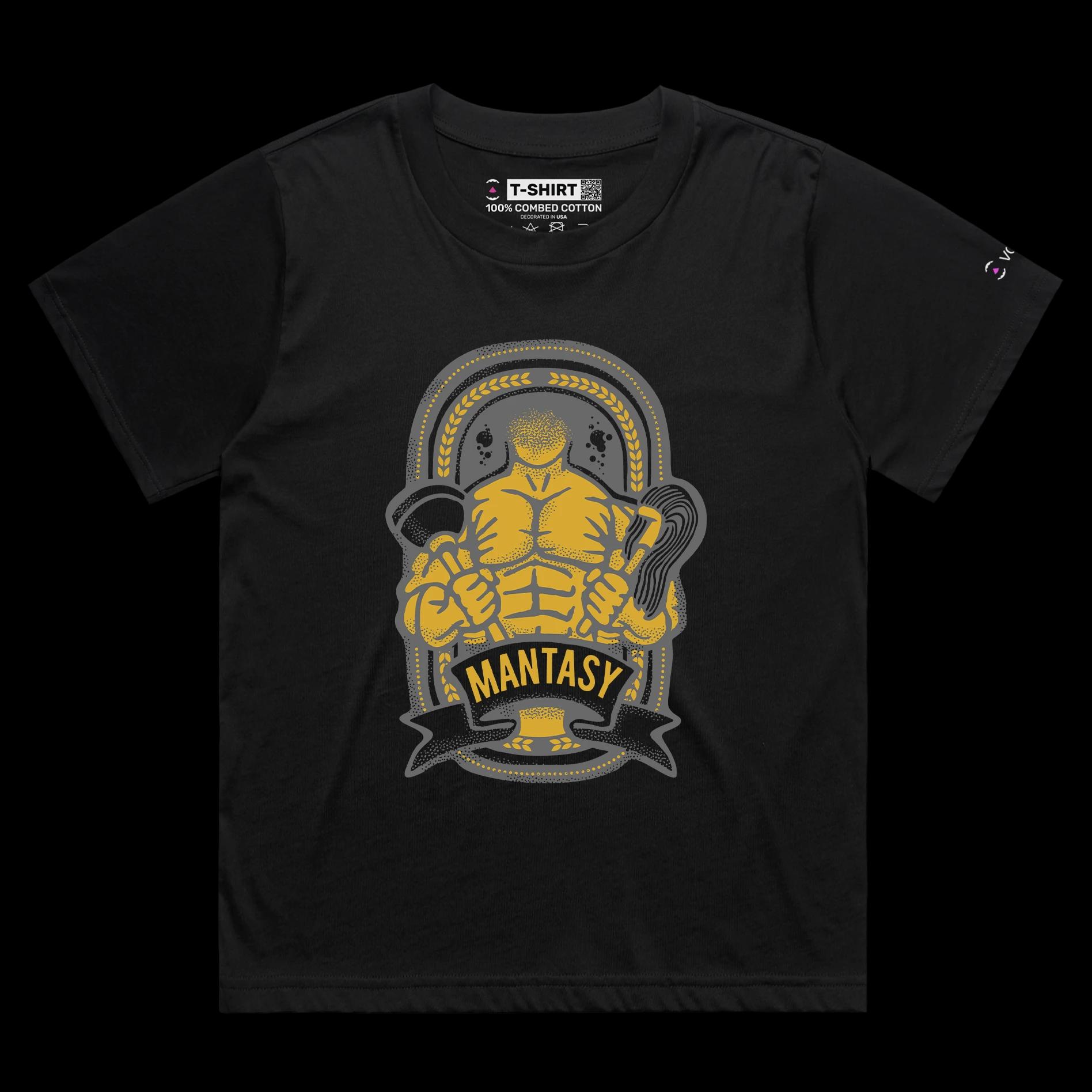 VOICEART Black Female Loose Man Maid Role Reversal Funny TShirt Premium Quality Graphic Design House Chores Tee Wordplay