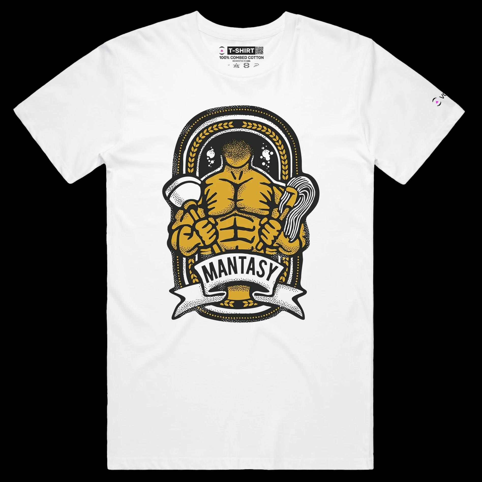 VOICEART White Male Regular Man Maid Role Reversal Funny TShirt Premium Quality Graphic Design House Chores Tee Wordplay