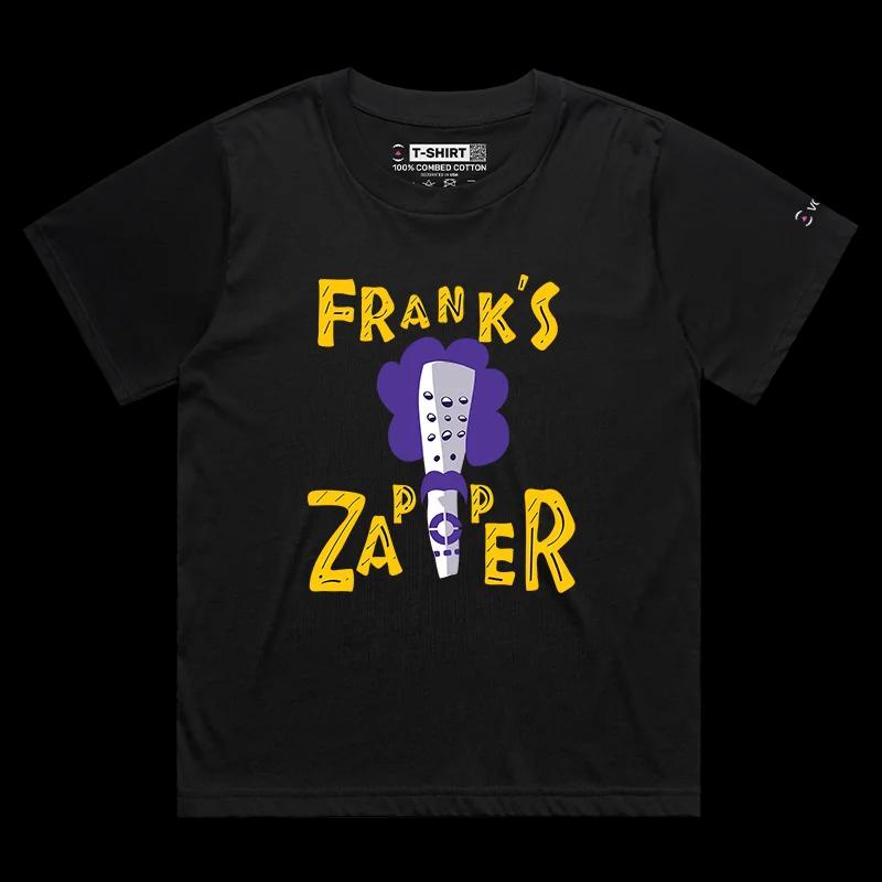 VOICEART Black Female Loose Zappa as a Remote Controler Funny Shirt with Premium Quality Graphic Quality Design Zapper Tee
