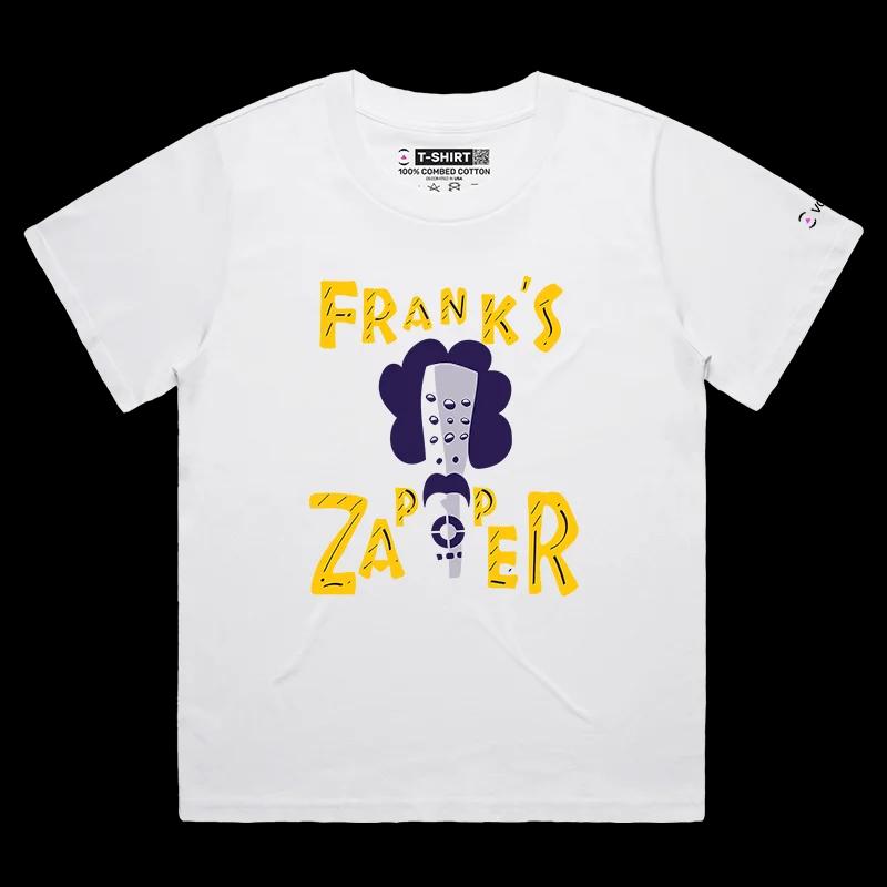 VOICEART White Female Loose Zappa as a Remote Controler Funny Shirt with Premium Quality Graphic Quality Design Zapper Tee