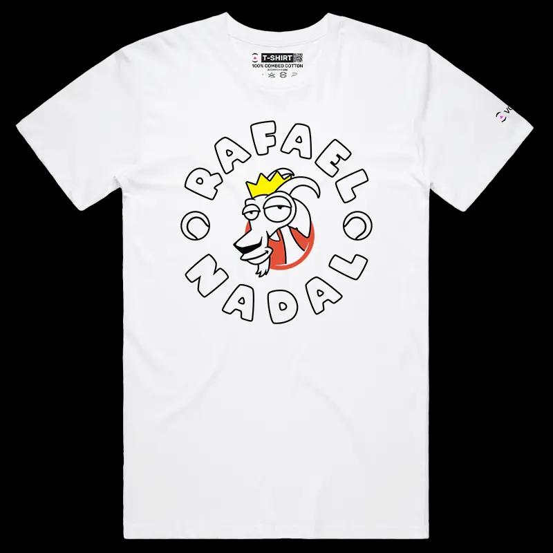 VOICEART White Male Regular Nadal The GOAT Series T-Shirt Premium Quality Graphic Spain’s Own Superstar Tee Tennis Fans