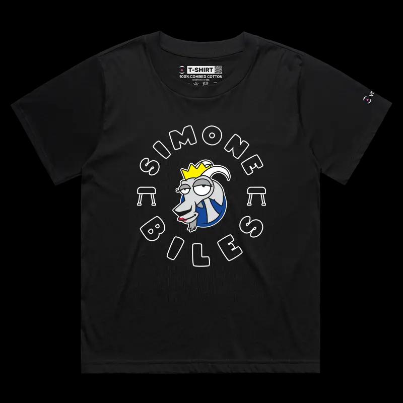 VOICEART Black Female Loose Simone Biles The GOAT Series shirt Premium Quality Olympics Medalist Tee Gymnastics Fans