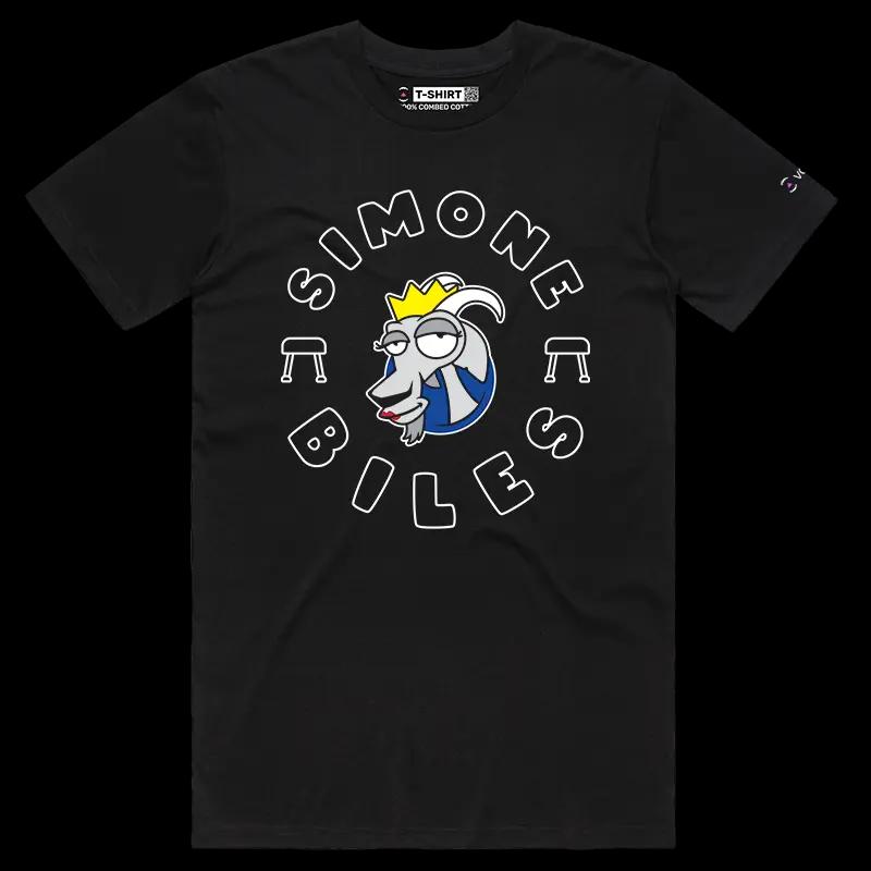VOICEART Black Male Regular Simone Biles The GOAT Series shirt Premium Quality Olympics Medalist Tee Gymnastics Fans