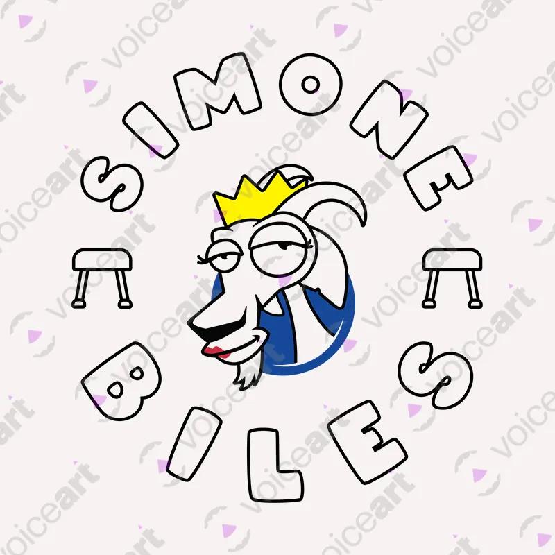 VOICEART White Watermark Simone Biles The GOAT Series shirt Premium Quality Olympics Medalist Tee Gymnastics Fans