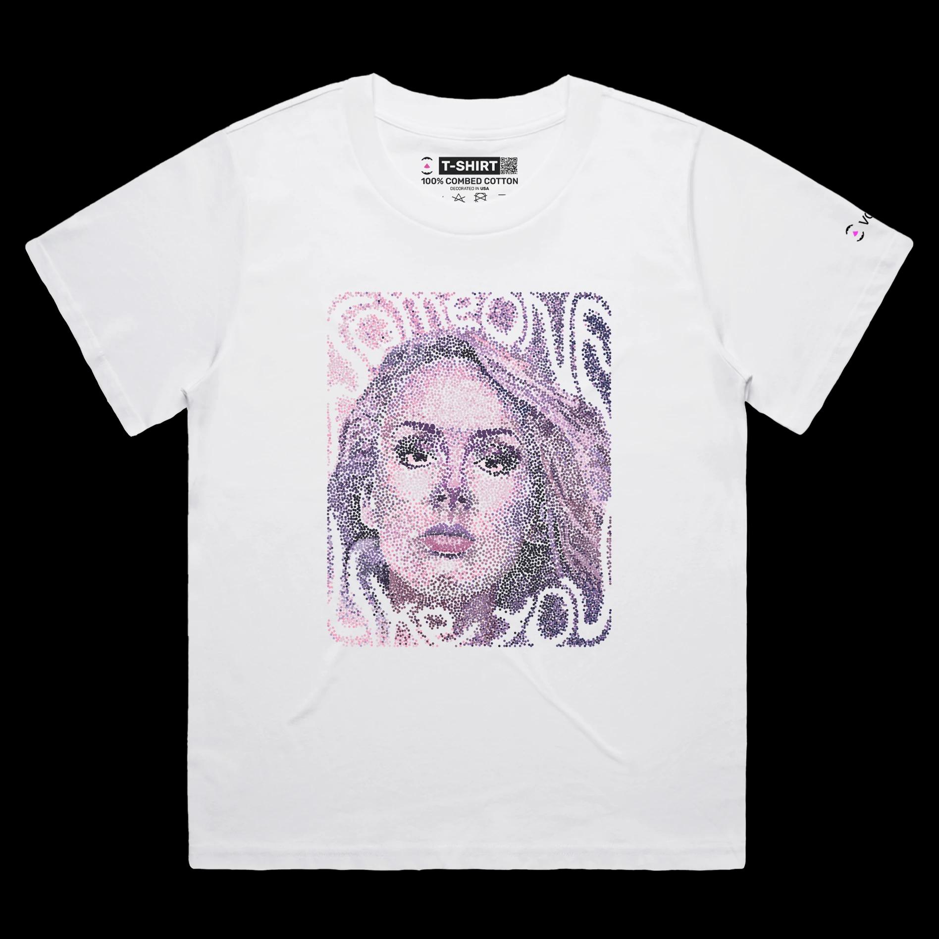 VOICEART White Female Loose Fashionable Adele T-Shirt Premium Graphic and Quality Design Popular Grammy Awards Singer Tee