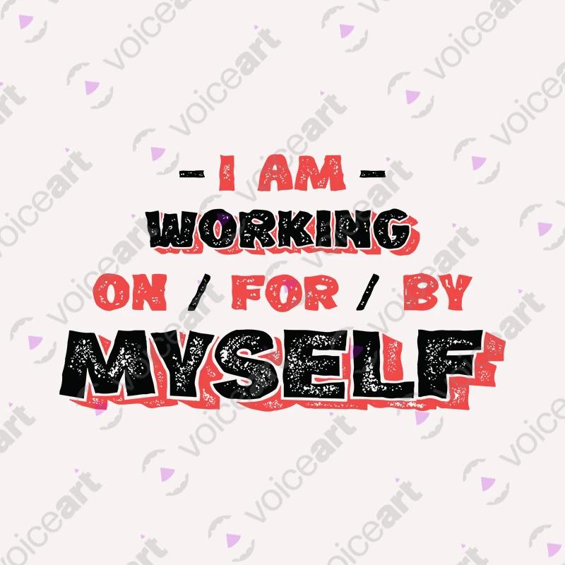 VOICEART White Watermark Self Reliance Lifestyle TShirt Premium Graphic Motivational Message Confidence Independence Tee