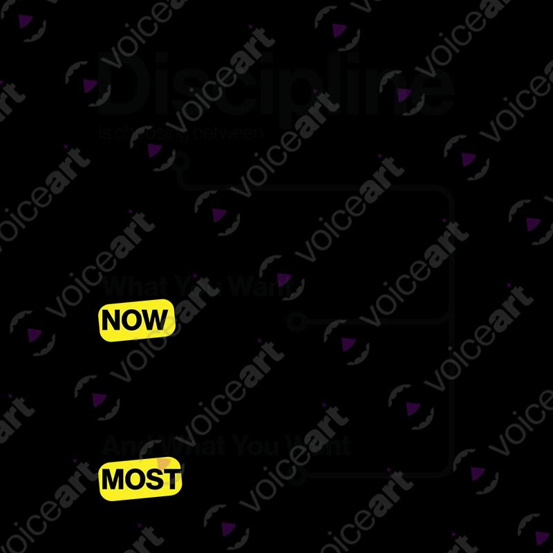 VOICEART White Watermark Clean Chart Discipline Lifestyle Shirt Premium Motivational Tee for Making Hard Decisions