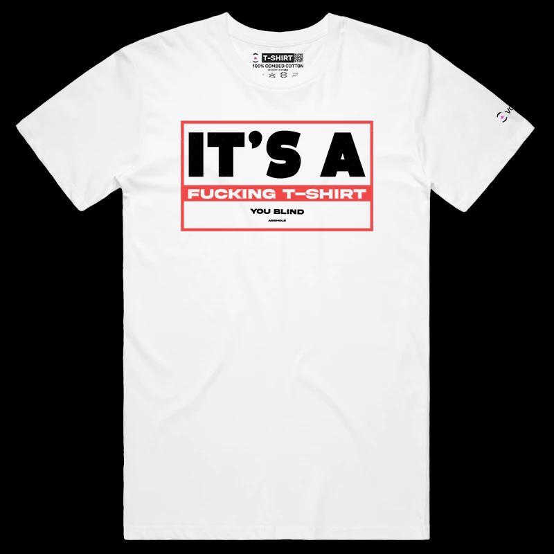 VOICEART White Male Regular Bad Vision Funny and Offensive Shirt Premium Microscopic Print Tee with Shortsighted Insult