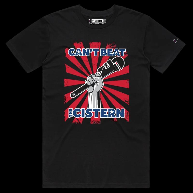 VOICEART Black Male Regular Plumber with a Wrench Funny T-Shirt with Premium Graphic Design Cistern and System Wordplay Tee